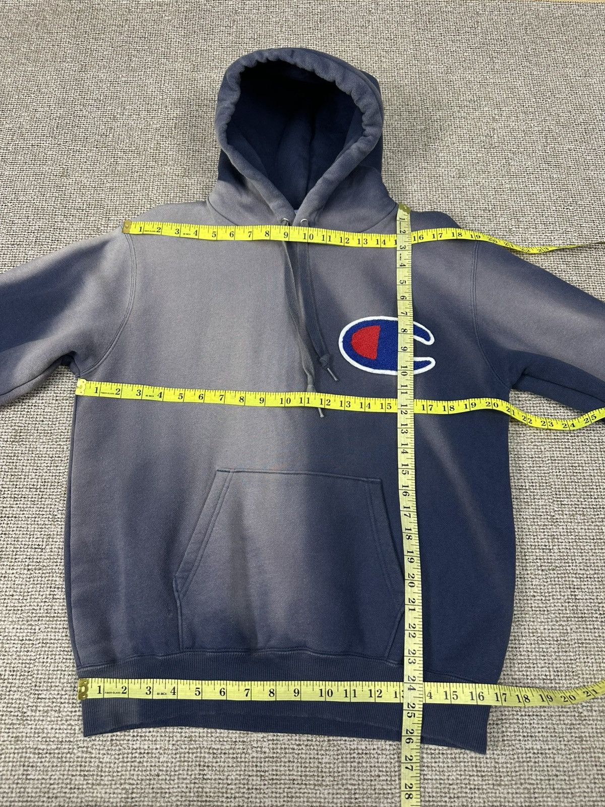 Champion Y2k Champion Crazy Sun Faded Carpet Logo Hoodie Z428 Size US L / EU 52-54 / 3 - 6 Thumbnail