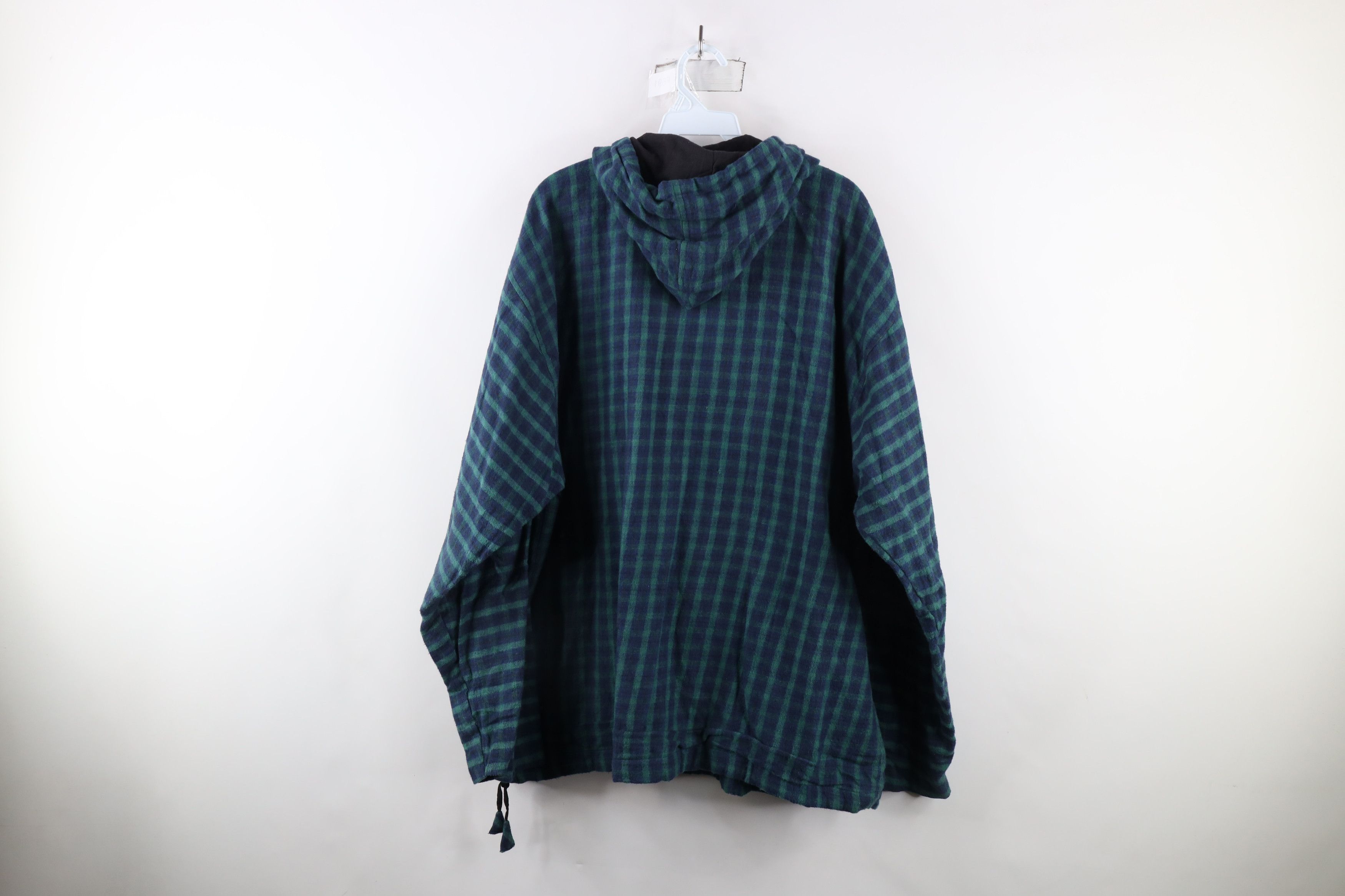Vintage Vintage 90s Streetwear Flannel Hooded Anorak Jacket Plaid Size US L / EU 52-54 / 3 - 10 Thumbnail