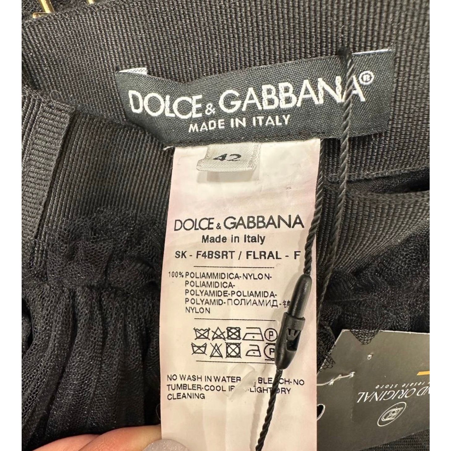 Dolce & Gabbana Dolce & Gabbana Black Tulle & Lace Skirt Sz.42 Size 28" / US 6 / IT 42 - 3 Thumbnail