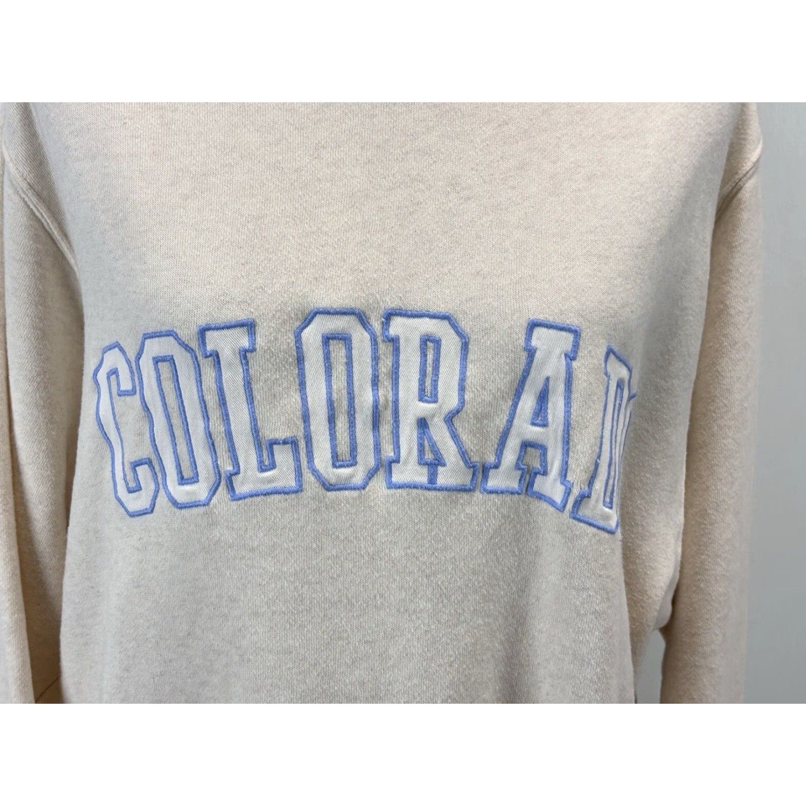 Vintage Aerie Sweatshirt Womens Small Oversized Ivory Pullover with Pockets Size S / US 4 / IT 40 - 6 Thumbnail