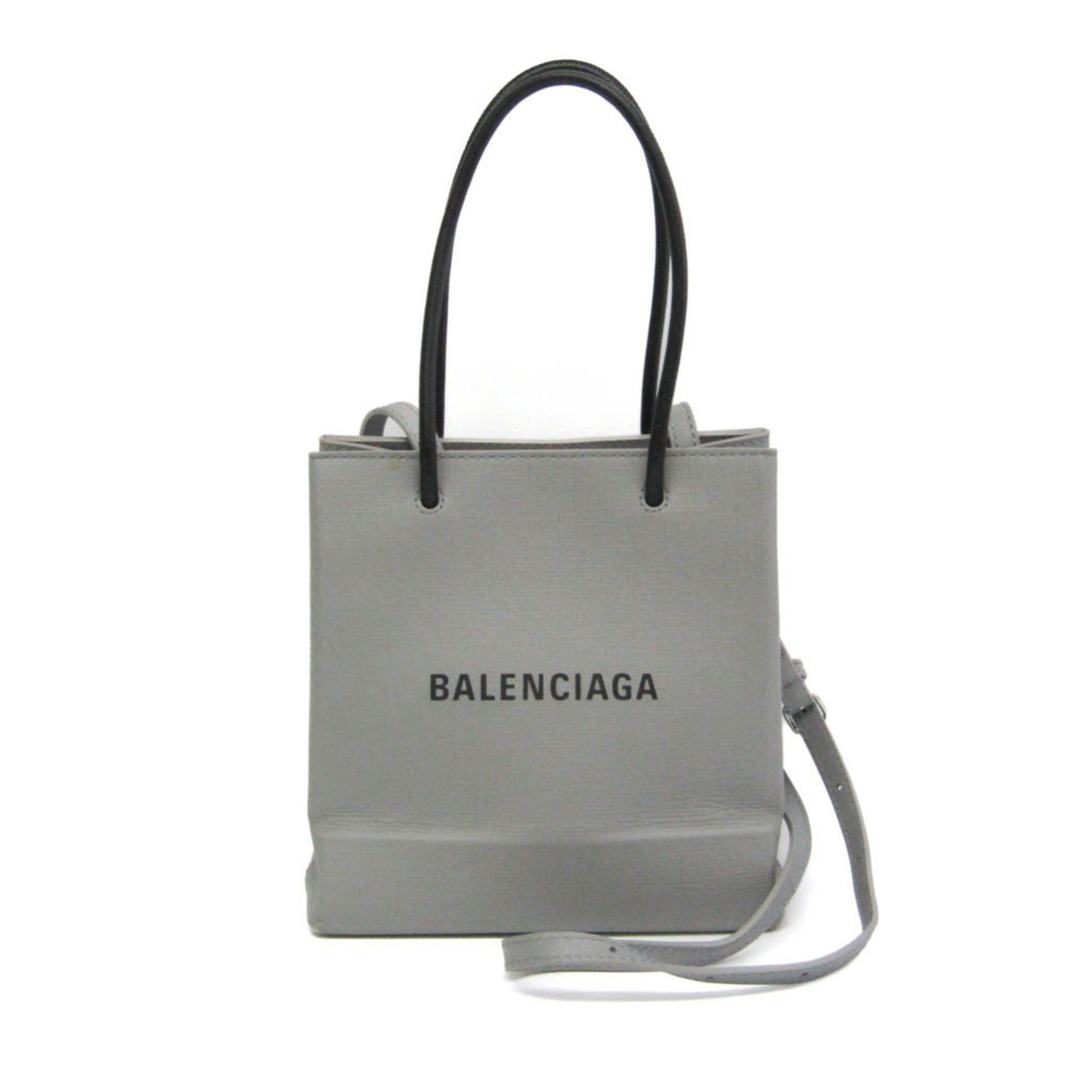 Balenciaga Balenciaga Shopping Tote XXS 597858 Women,Men Leather Handbag,Shoulder Bag Gray Size ONE SIZE - 1 Thumbnail