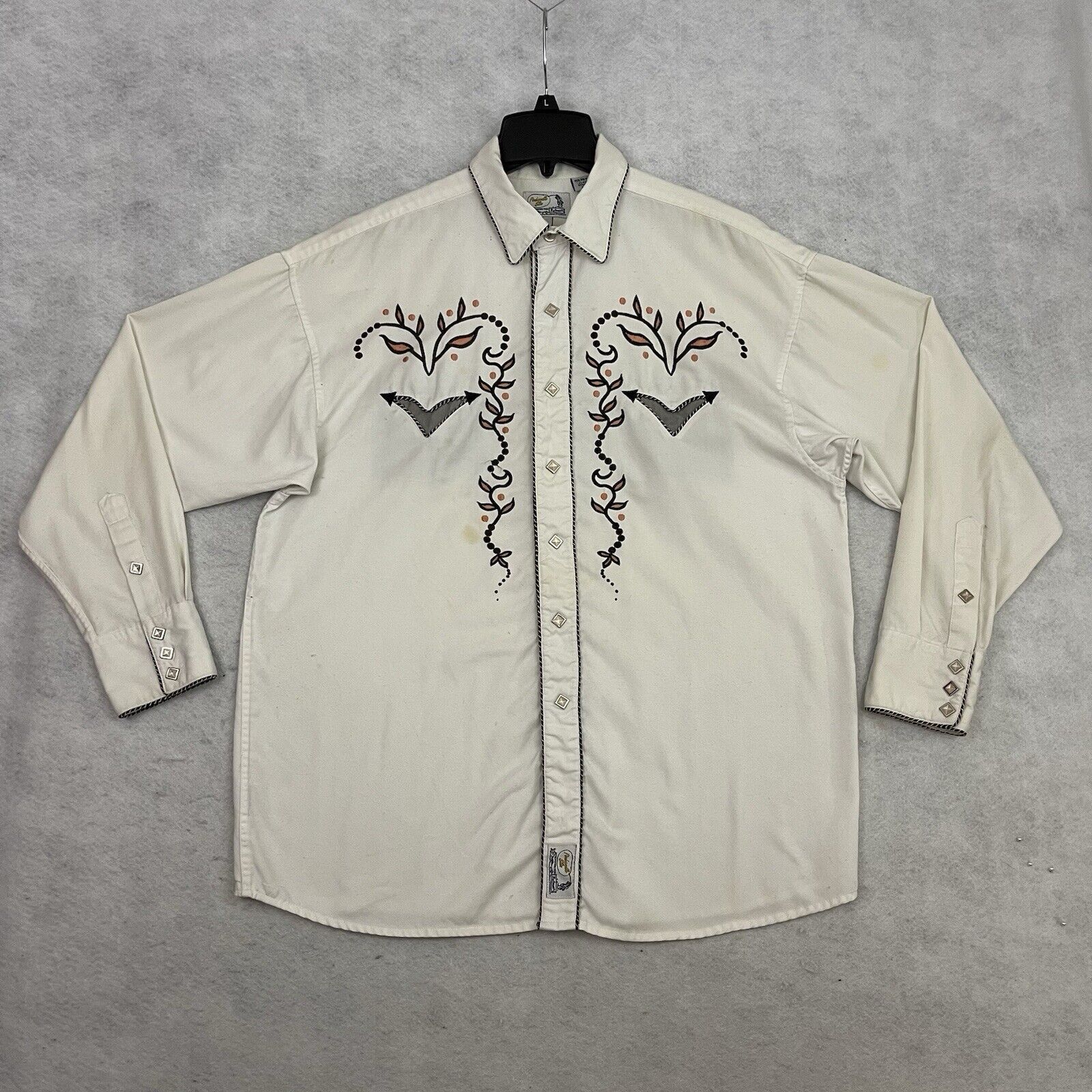 Panhandle Slim Panhandle Slim Mens Shirt Large White Embroidered Pearl Snap Size US L / EU 52-54 / 3 - 8 Thumbnail