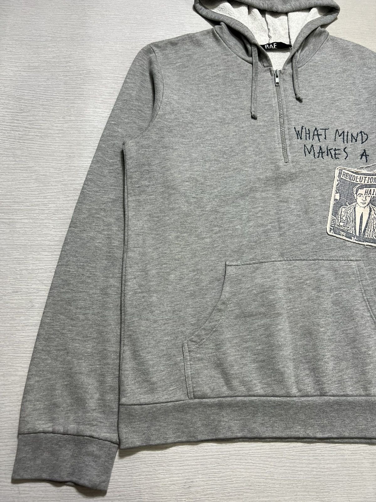 Raf by Raf Simons Raf by Raf Simons - Patchwork Half Zip Hoodie Size US XL / EU 56 / 4 - 6 Thumbnail