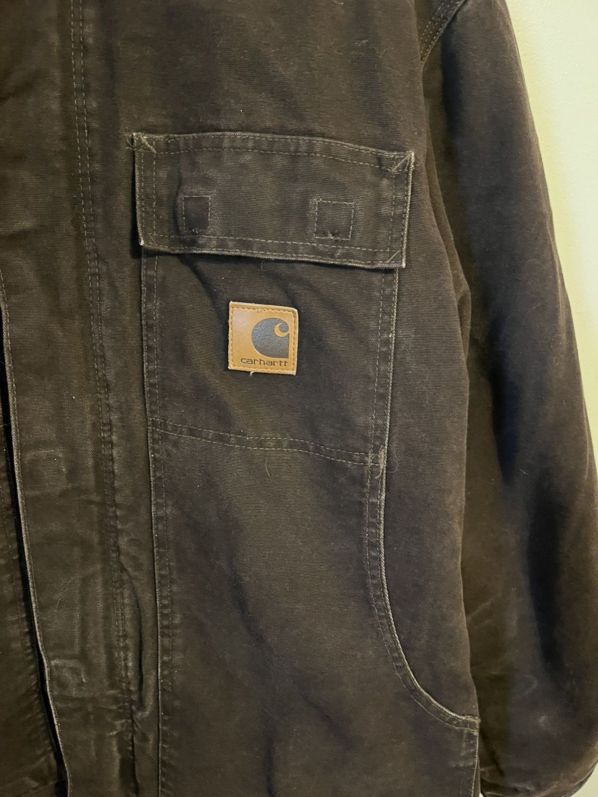 Carhartt × Japanese Brand Free Carhartt Traditional Coat LargeDuck Jacket Dark Brown Size US L / EU 52-54 / 3 - 3 Thumbnail