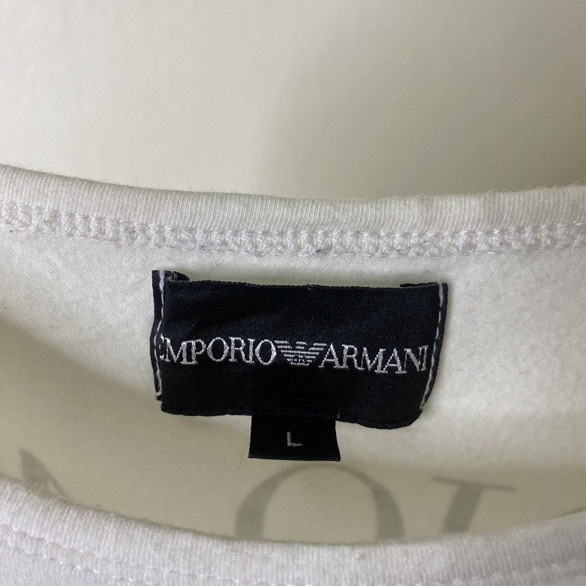 Emporio Armani Emporio Armani White LS Tee Size US M / EU 48-50 / 2 - 3 Thumbnail