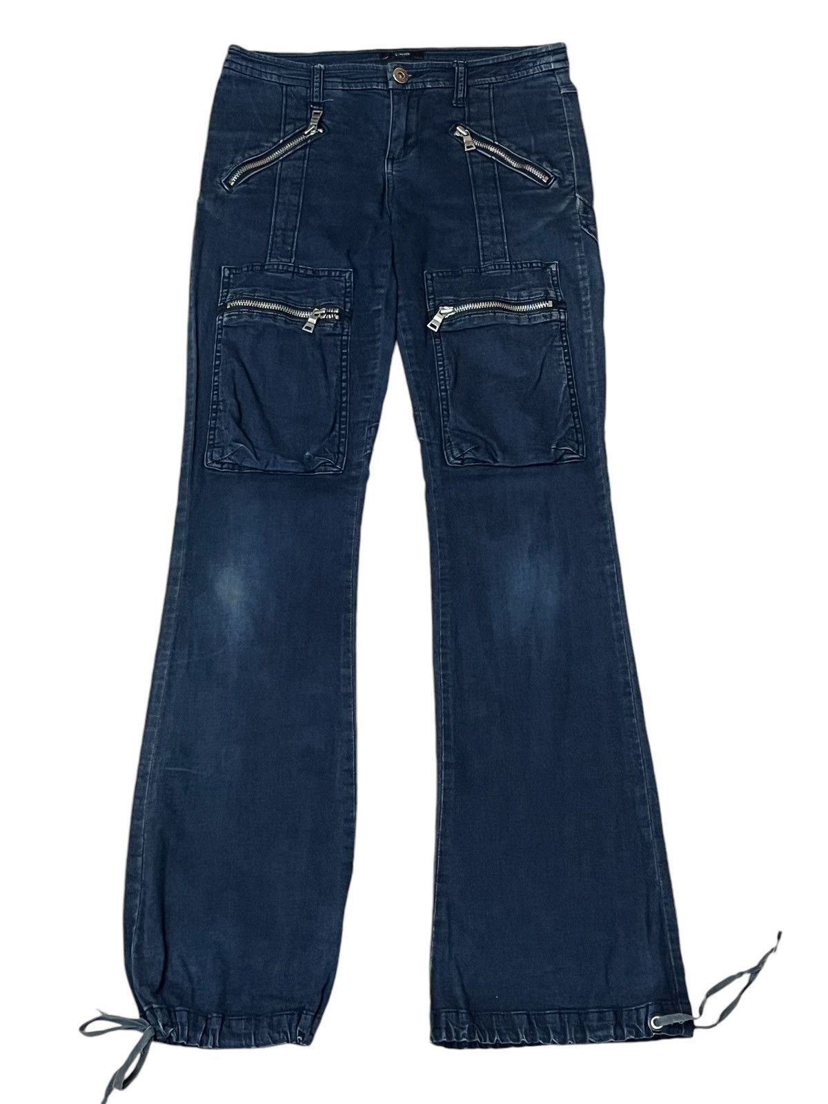 SICK🔥GUESS PUNK GOTHIC BONDAGE MULTIPOCKET STRETCH JEANS