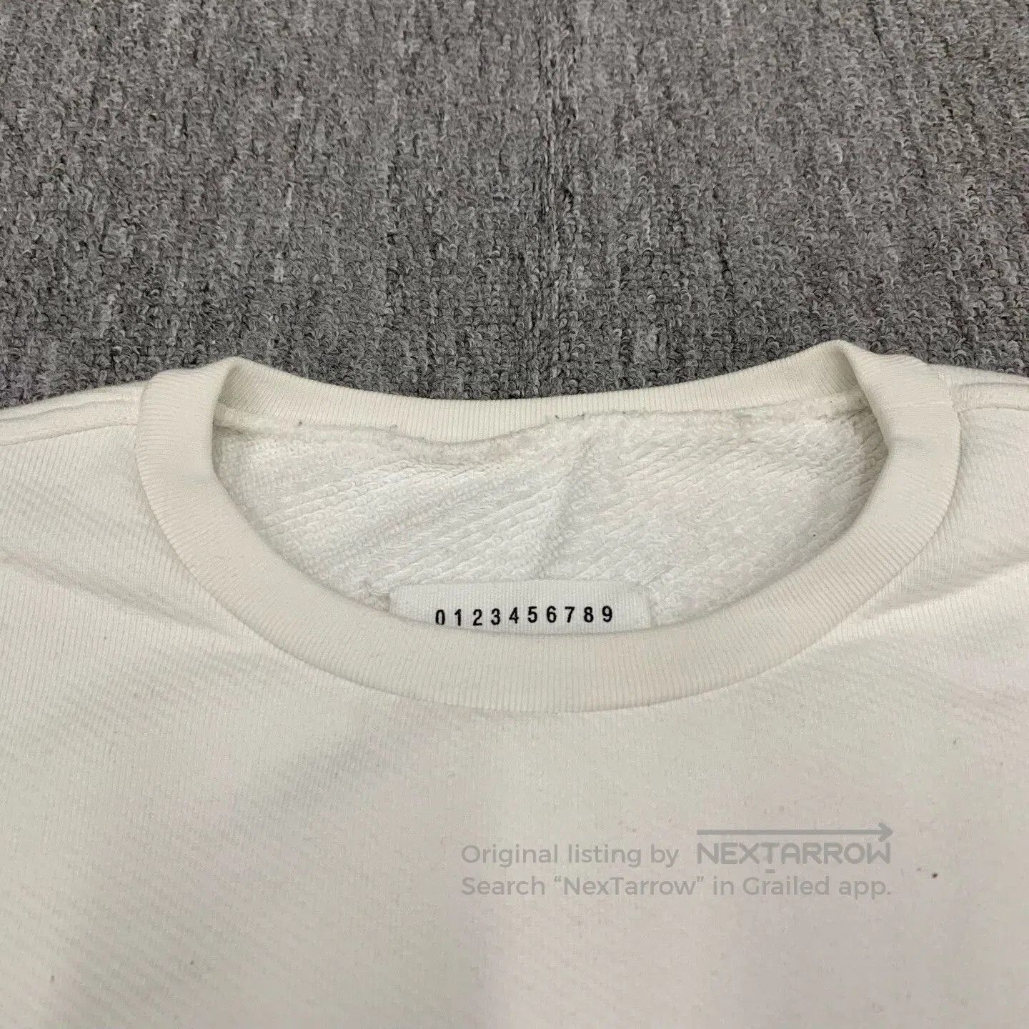 Maison Margiela maison margiela white embroidered logo sweatshirt. Size US M / EU 48-50 / 2 - 7 Thumbnail
