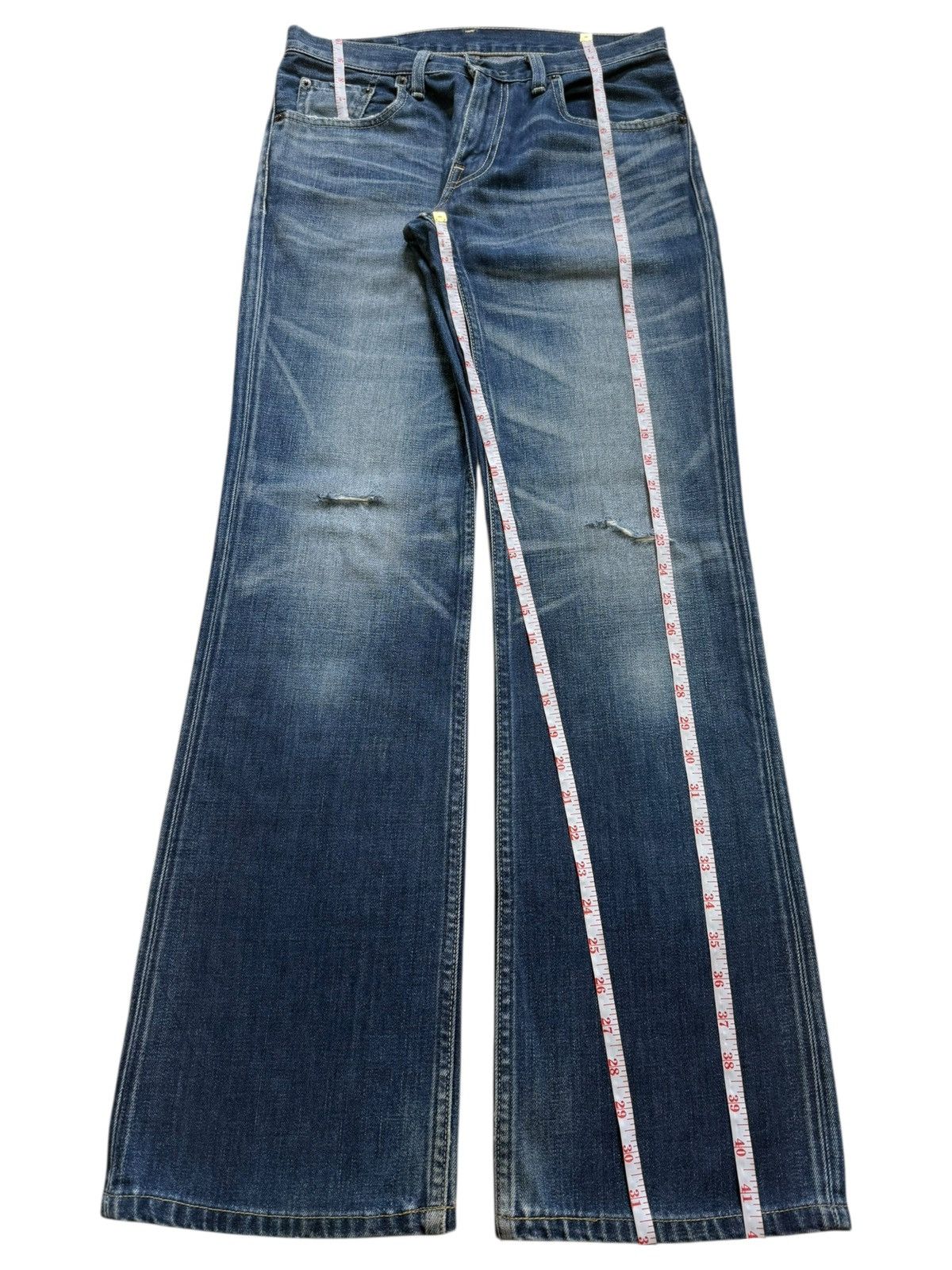 Levi's Vintage 90s Levis 507 Faded Wash Distress Flare Jeans Size 30" / US 8 / IT 44 - 7 Thumbnail