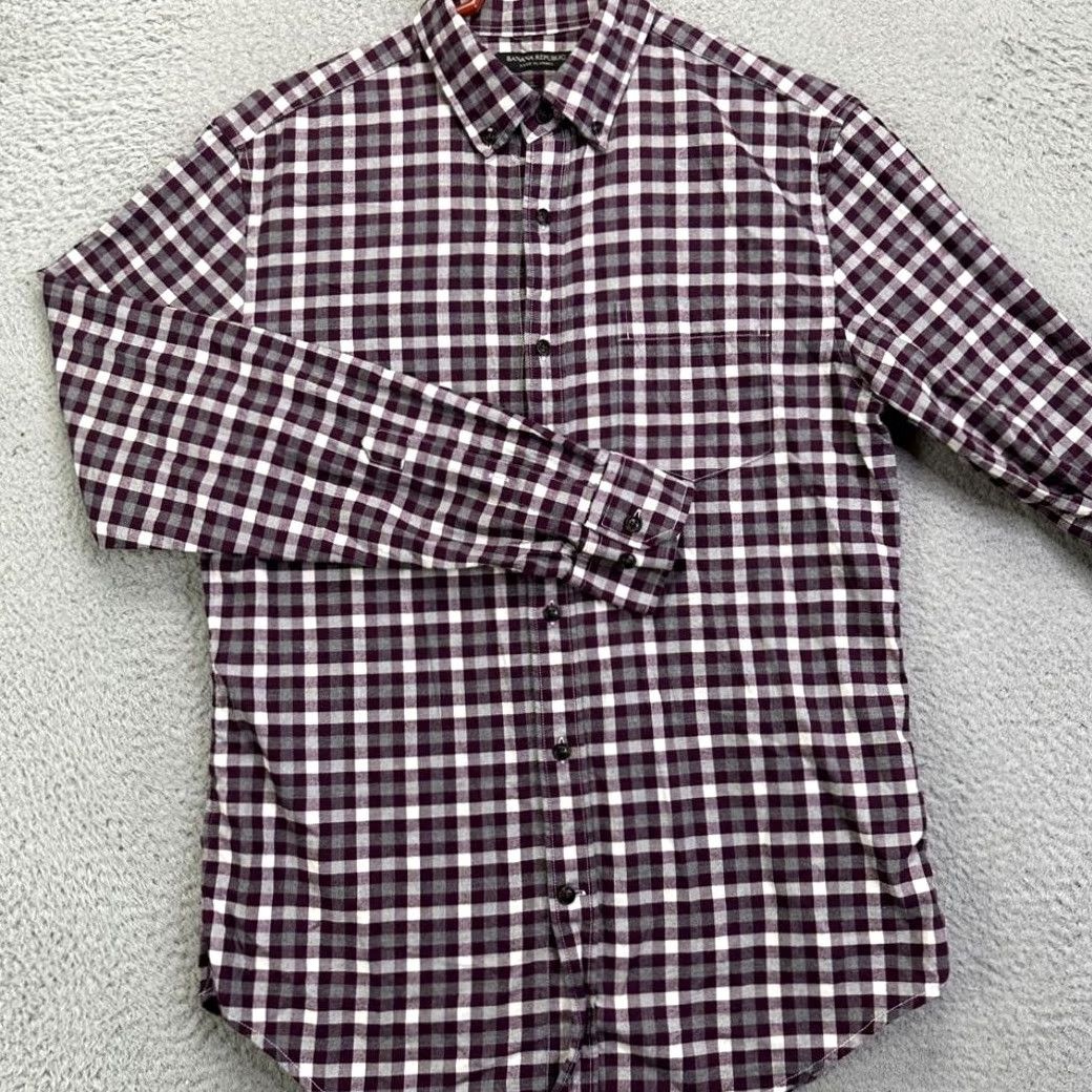 Banana Republic Banana Republic Shirt Mens Medium Multicolor Luxe Flannel Grant Button-Down Collared Long Sleeve casual Business Size US M / EU 48-50 / 2 - 2 Thumbnail