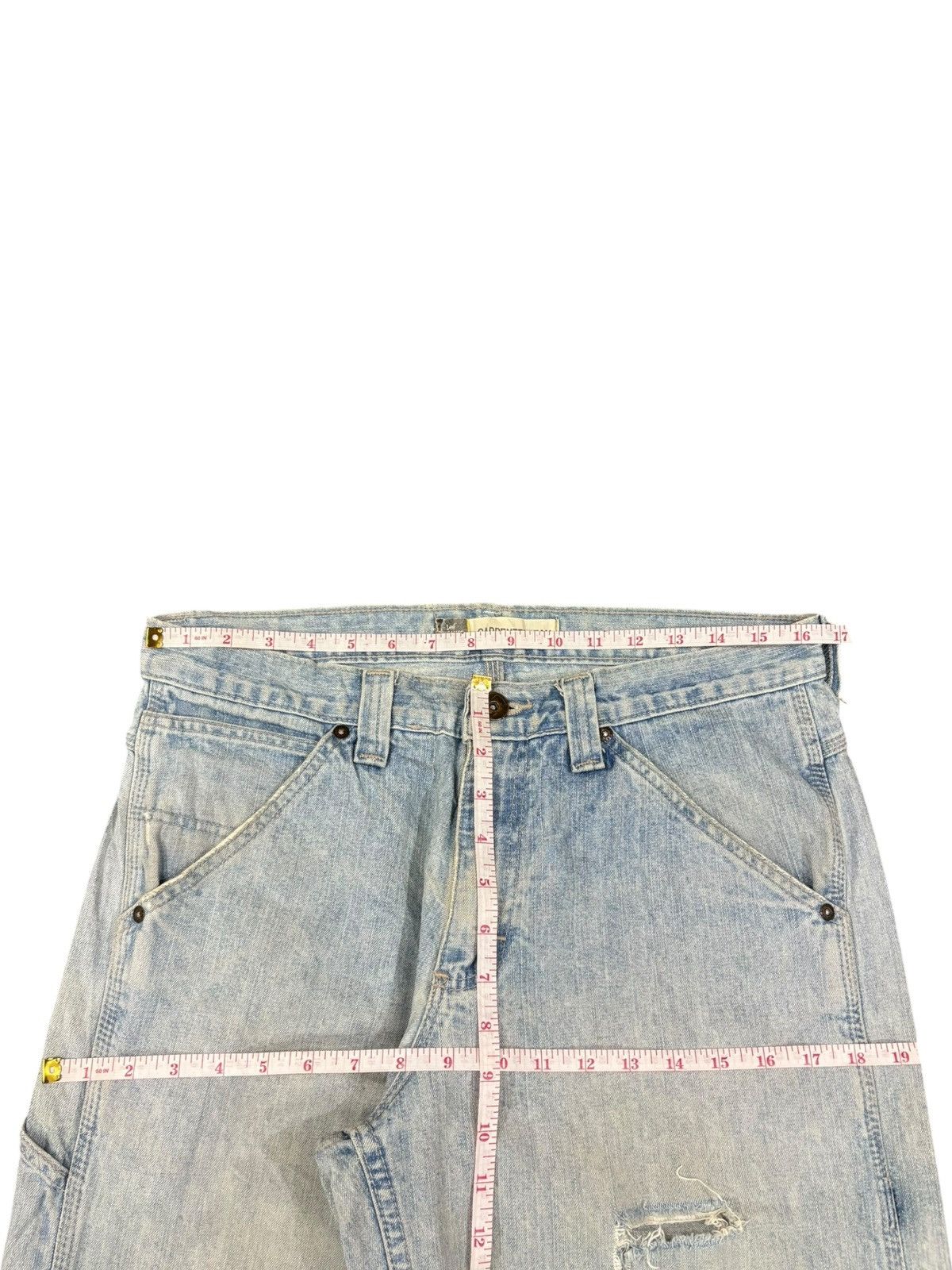 Lee Vintage Lee Dungarees Carpenter Distress Baggy Jeans Size US 34 / EU 50 - 9 Thumbnail