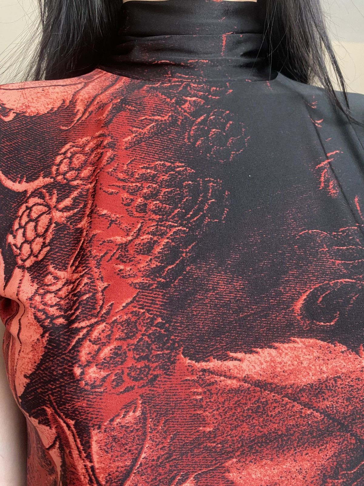 Roberto Cavalli Roberto Cavalli Mesh Top With Wild Berries & Thorns Graphic Size L / US 10 / IT 46 - 3 Thumbnail