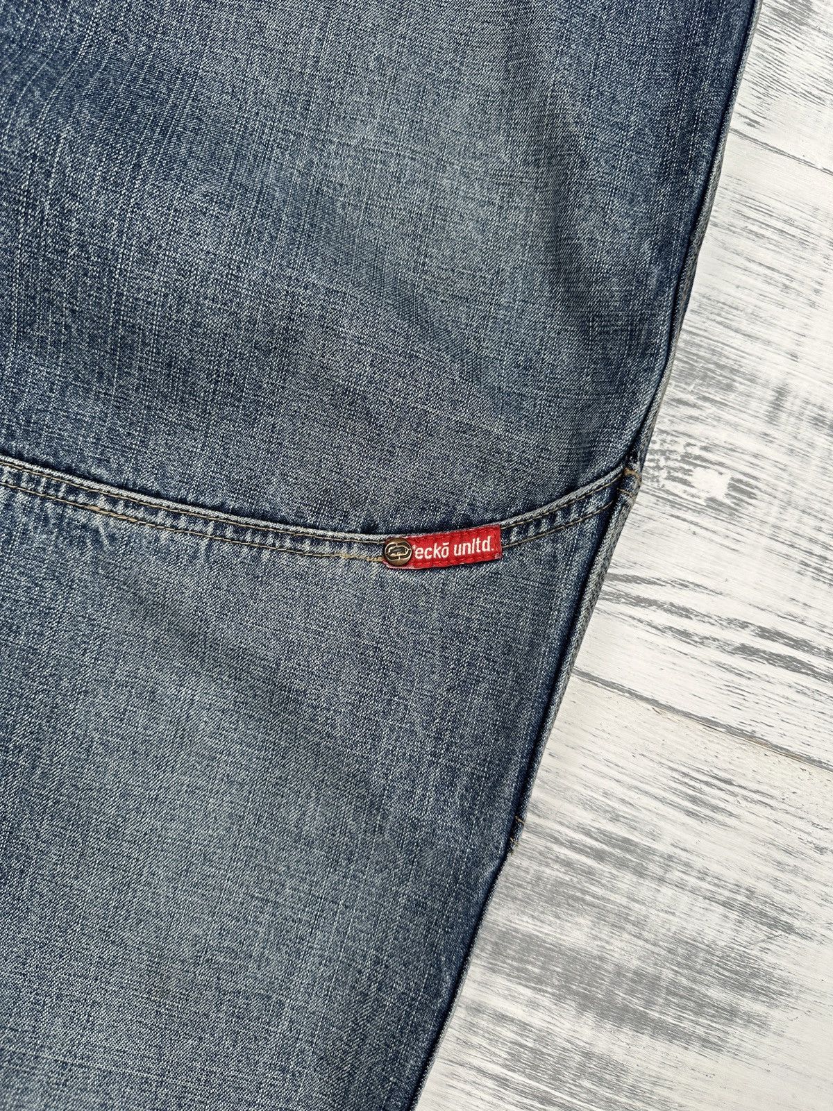 Ecko Unltd. ECKO UNLTD. Big Logo Baggy Distressed Cargo Jeans Pants Size US 34 / EU 50 - 5 Thumbnail