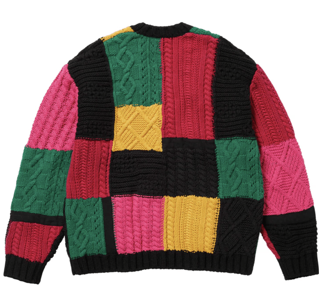 Supreme supreme patchwork cable knit cardigan Size US M / EU 48-50 / 2 - 2 Thumbnail