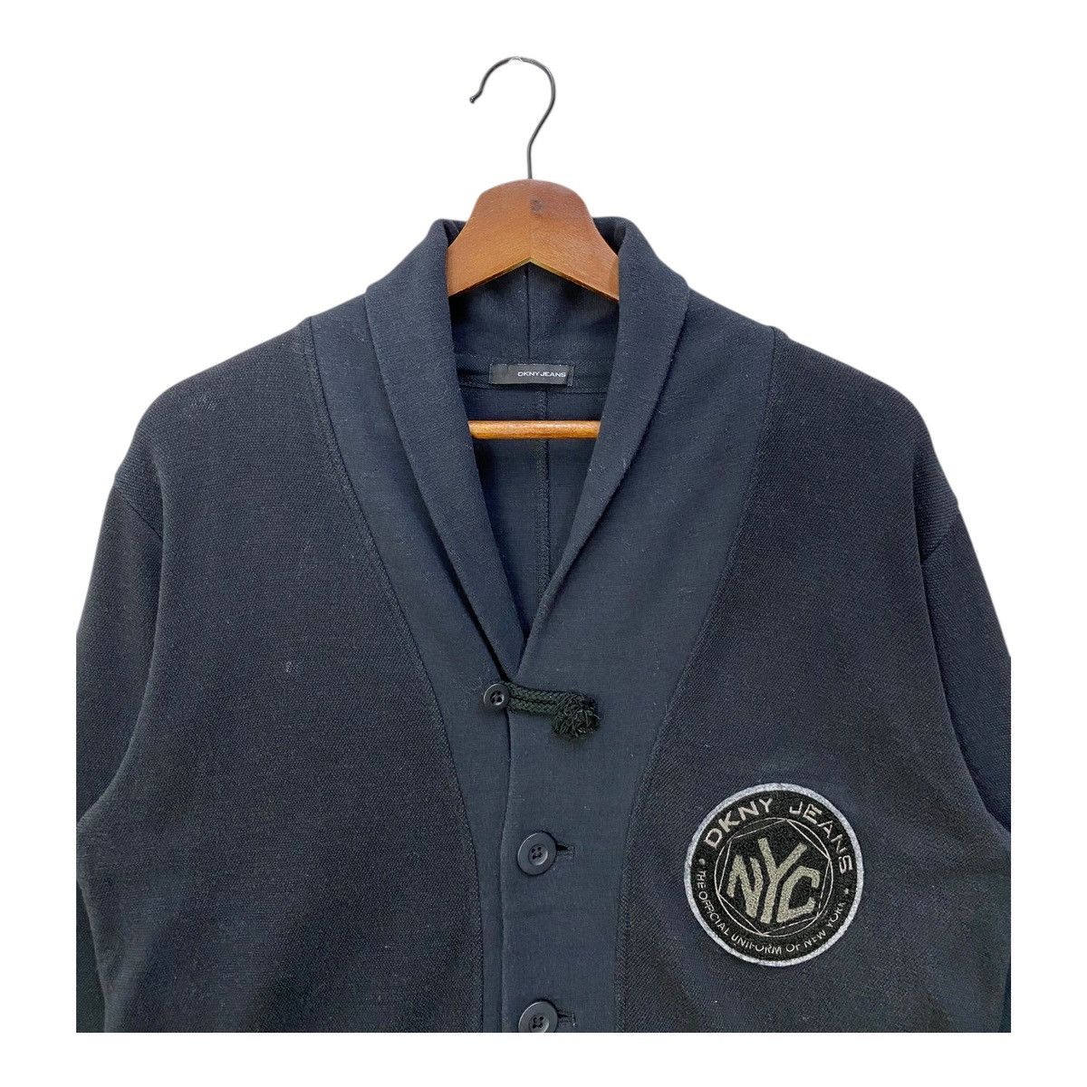 DKNY DKNY Jeans Cardigan Sweater Button Up Embroidery Patches Size US M / EU 48-50 / 2 - 2 Thumbnail