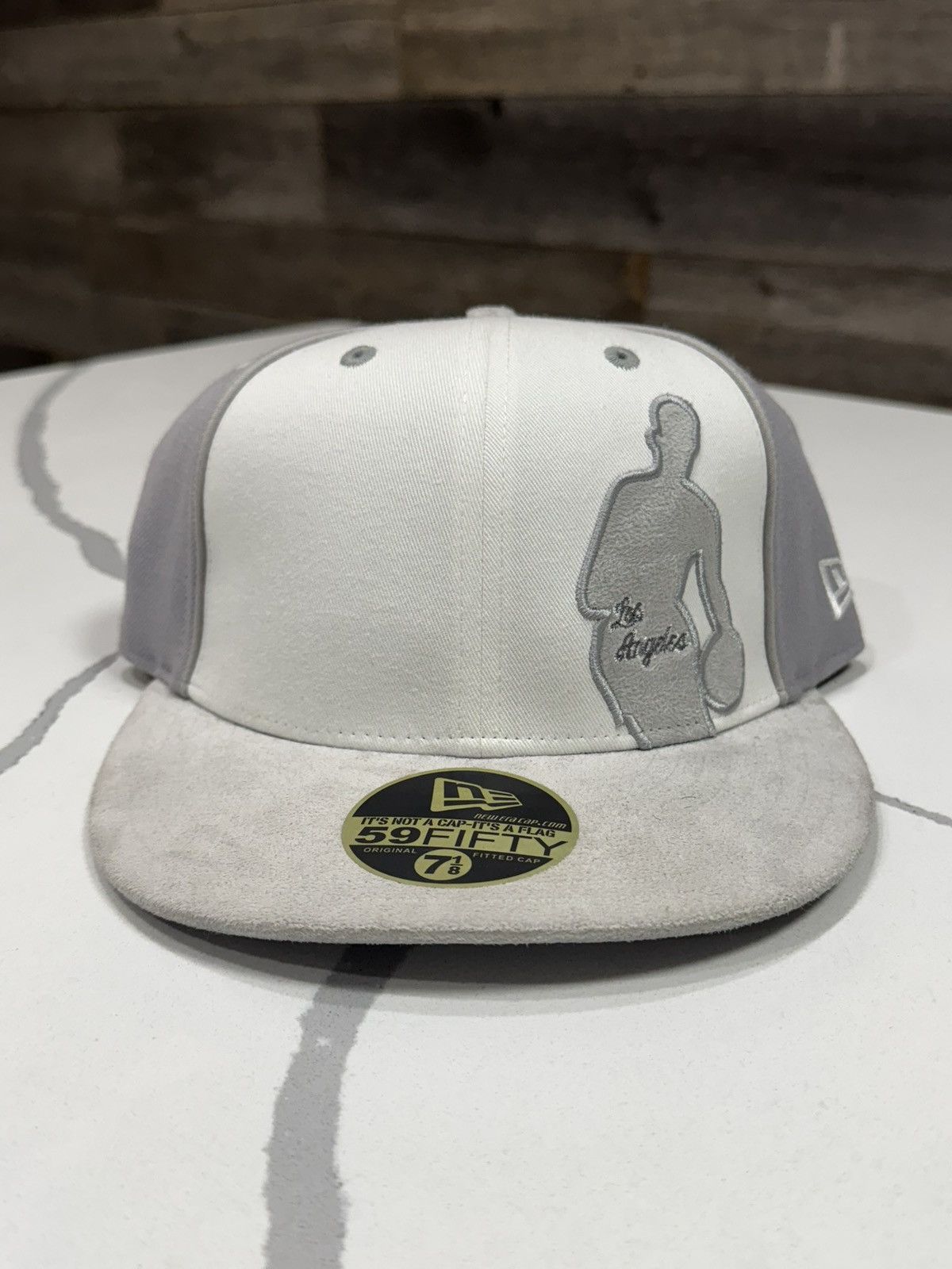 New Era Vintage HWC New Era Los Angeles Fitted Cap Leather Suede Size ONE SIZE - 9 Thumbnail