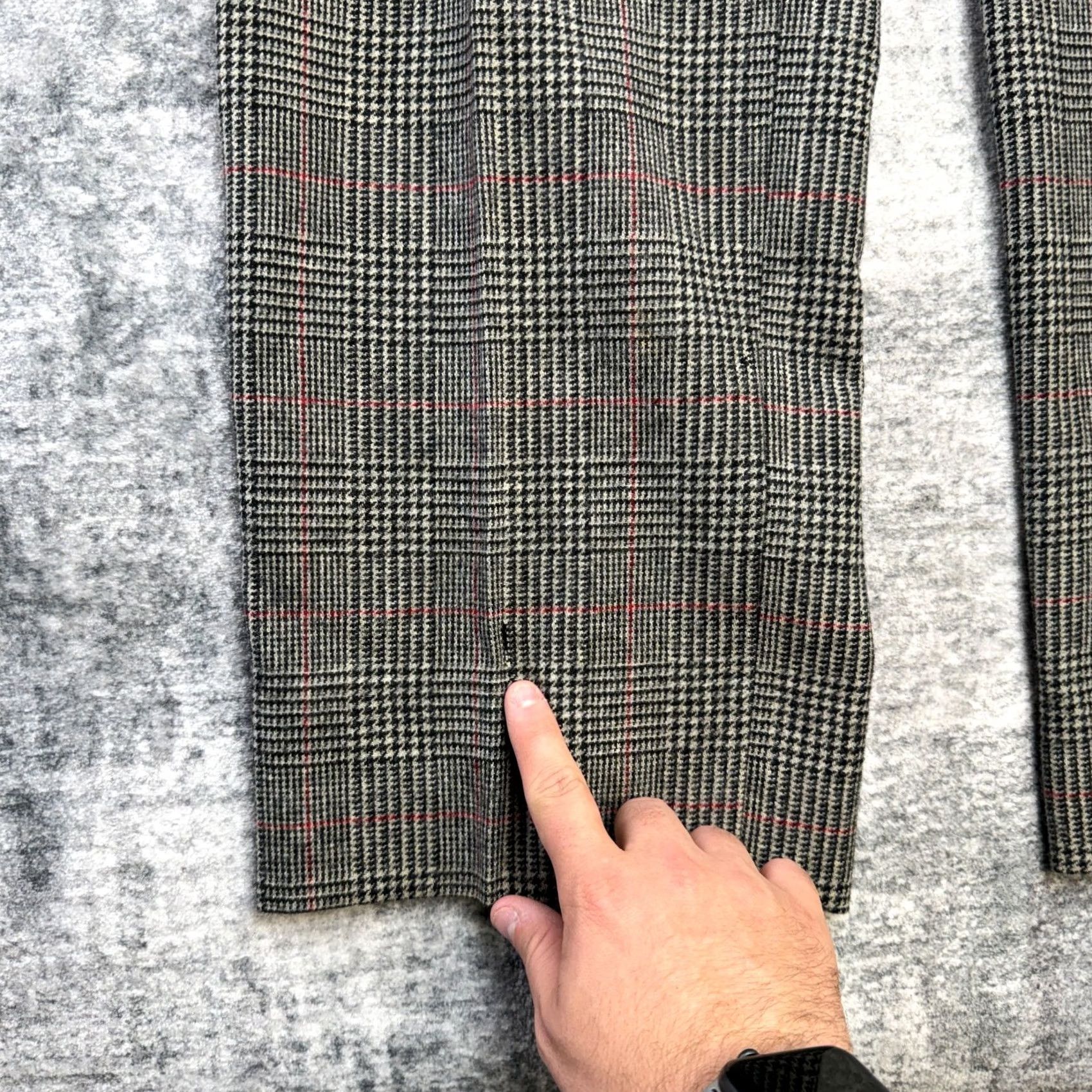 Brooks Brothers Brooks Brothers VTG Pants Mens 36 Gray Glen Check Plaid Wool Trousers Dress Pants Straight Front Wool crepe? Size US 36 / EU 52 - 4 Thumbnail