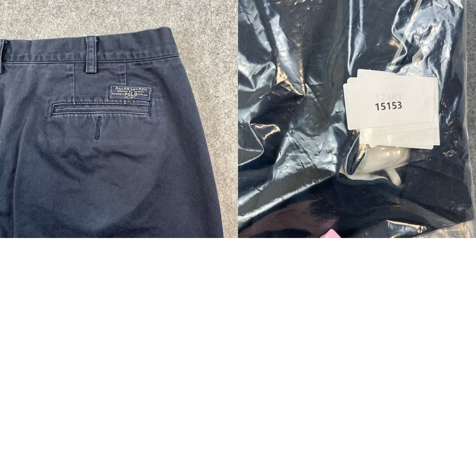 Polo Ralph Lauren VINTAGE Polo Ralph Lauren Chino Trousers Mens Navy Blue 38 Regular 5-Pocket Front Flat Front Tapered Cotton Canvas Pants Size US M / EU 48-50 / 2 - 9 Thumbnail