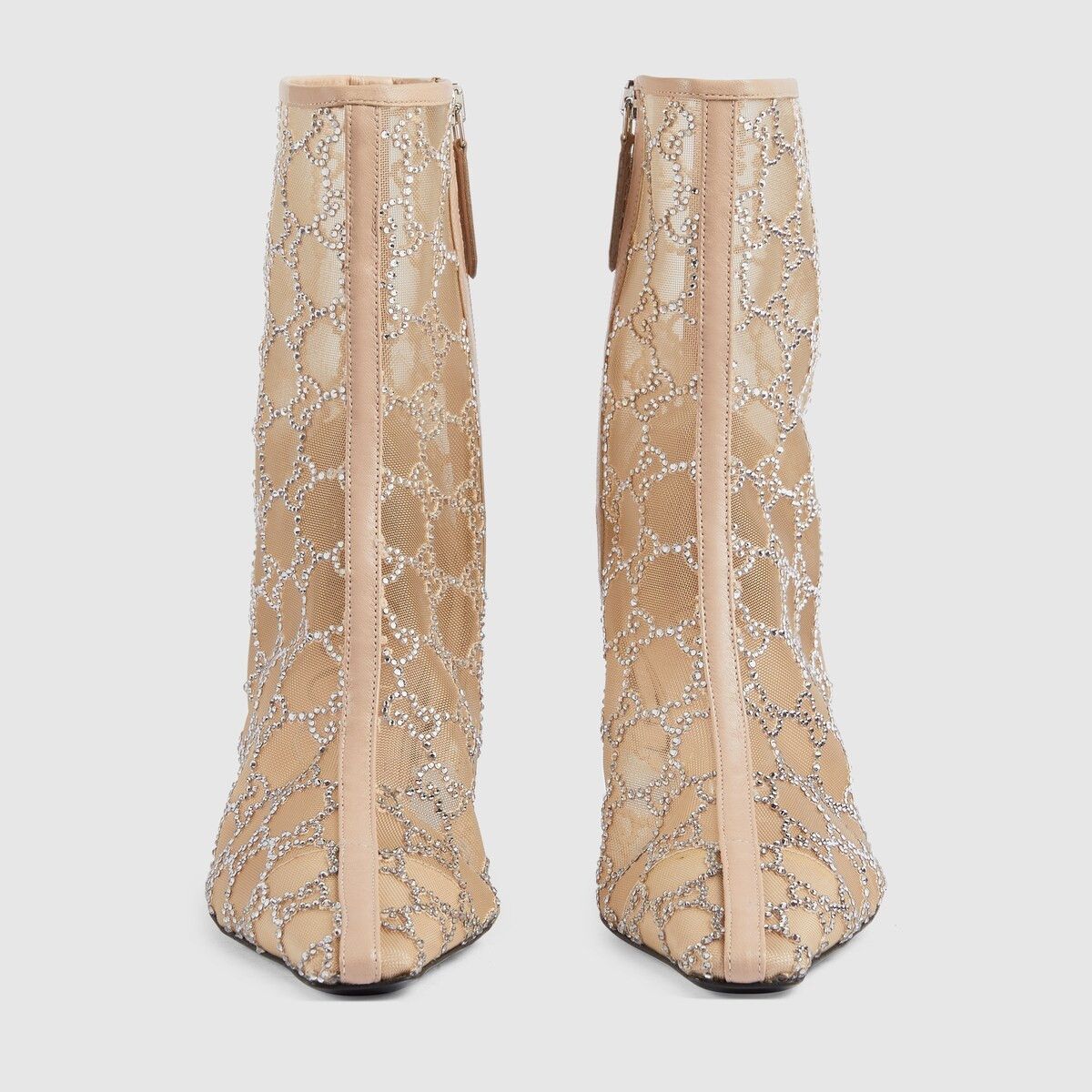 Gucci o1s1wg110225 Women's GG Mid Heel Boots in Rose Beige Size US 5.5 / IT 35.5 - 4 Thumbnail