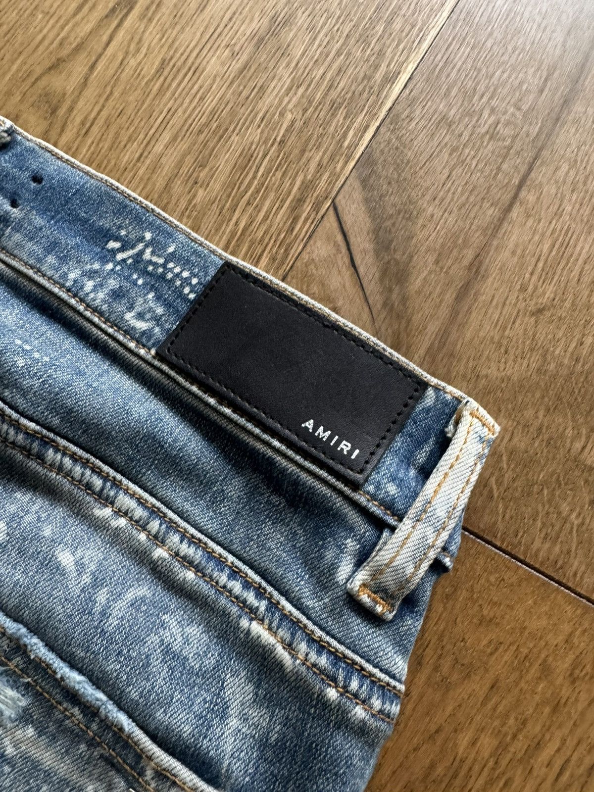 Amiri Amiri Jeans Bandana Bleach Stained Distressed Skinny Denim Size US 32 / EU 48 - 10 Thumbnail