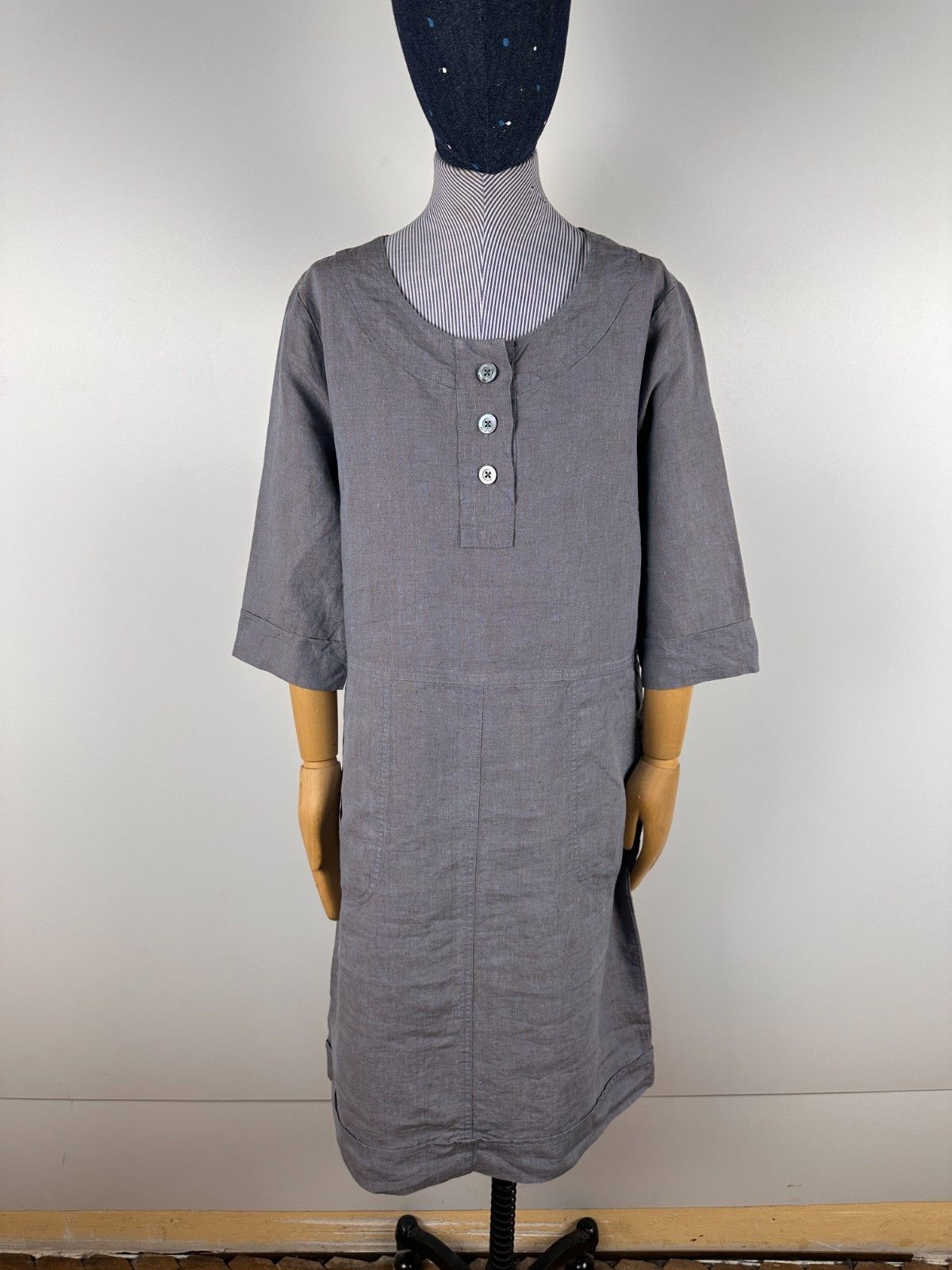 Other Poetry Gray Linen Blend Tunic Dress Size US8 UK12 EU38 Size M / US 6-8 / IT 42-44 - 1 Thumbnail