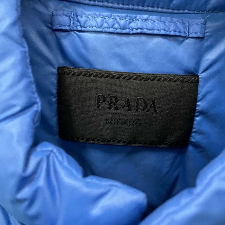 Prada Prada Blue triangle embossed down vest 2502-Nextarrow Size US M / EU 48-50 / 2 - 4 Thumbnail
