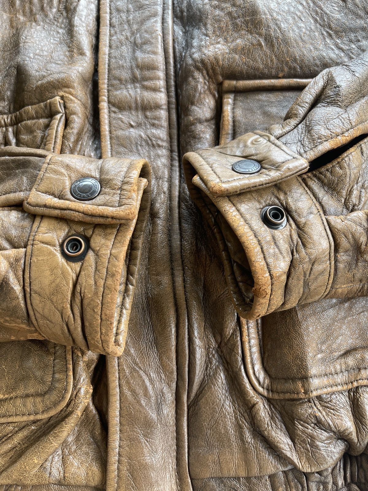 Vintage Vintage Durante Leather Flight Jacket Size US L / EU 52-54 / 3 - 17 Thumbnail