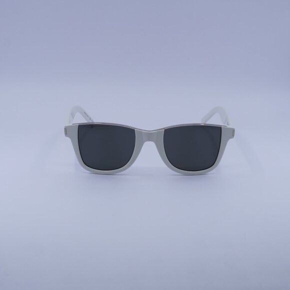 Saint Laurent Paris Saint Laurent SL 51 CUT 003 Sunglasses Ivory/Silver Square Size ONE SIZE - 4 Thumbnail