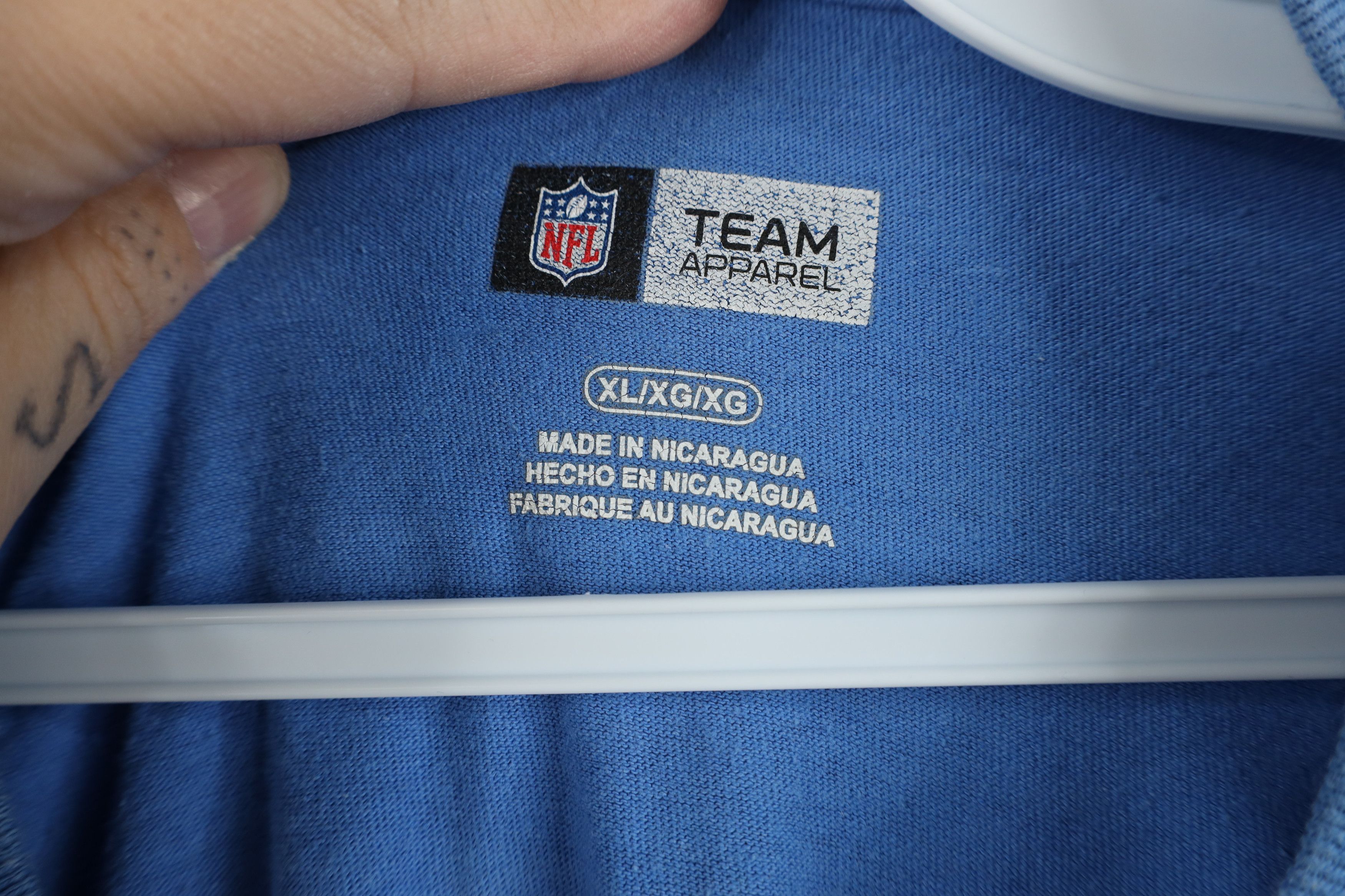 Vintage Vintage Y2K NFL Spell Detroit Lions Football T-Shirt Blue Size US XL / EU 56 / 4 - 8 Thumbnail
