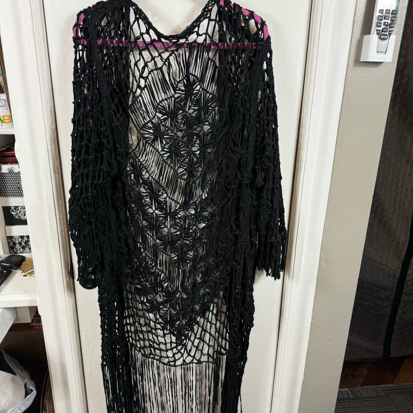 LAMARQUE Lamarque black braided suede jacket with fringe. Coverup Size US S / EU 44-46 / 1 - 6 Thumbnail