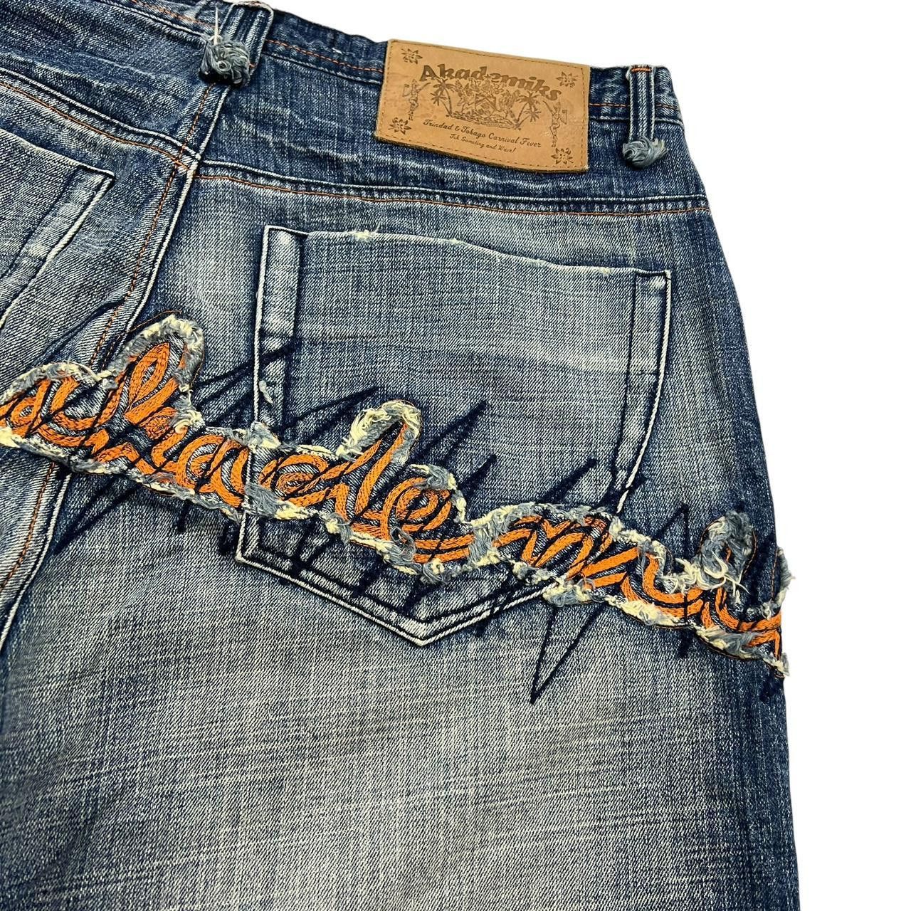 Akademiks Vintage Baggy Akademiks Denim Shorts / Jorts - Waist: 36” Size US 36 / EU 52 - 3 Thumbnail