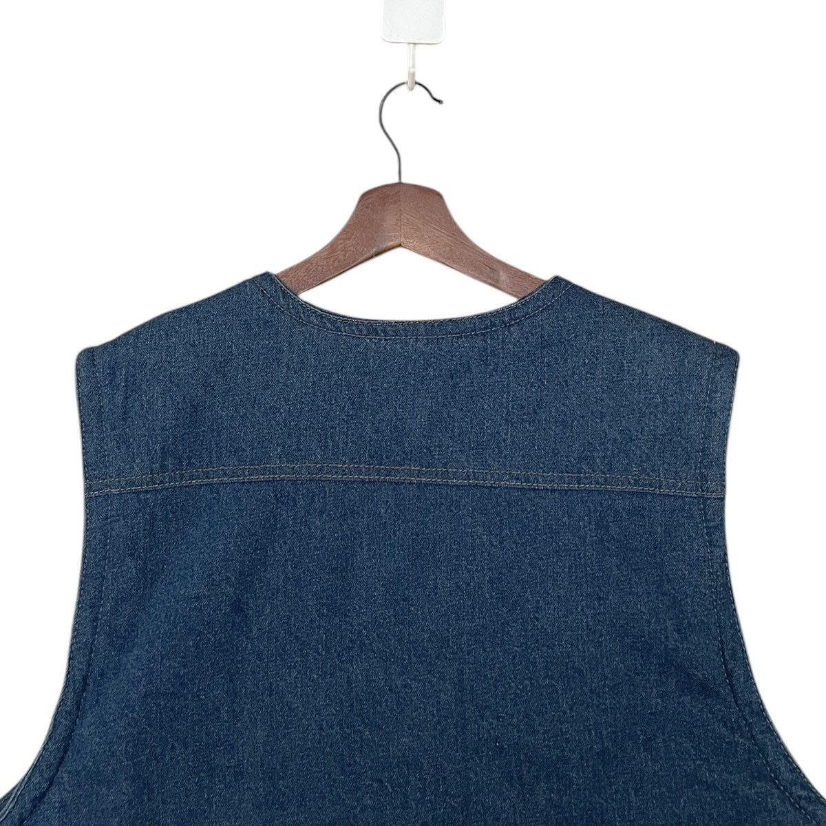 Japanese Brand × Vintage Vintage Brand Valiantas Fur Denim Vest 1990s Size US XL / EU 56 / 4 - 4 Thumbnail