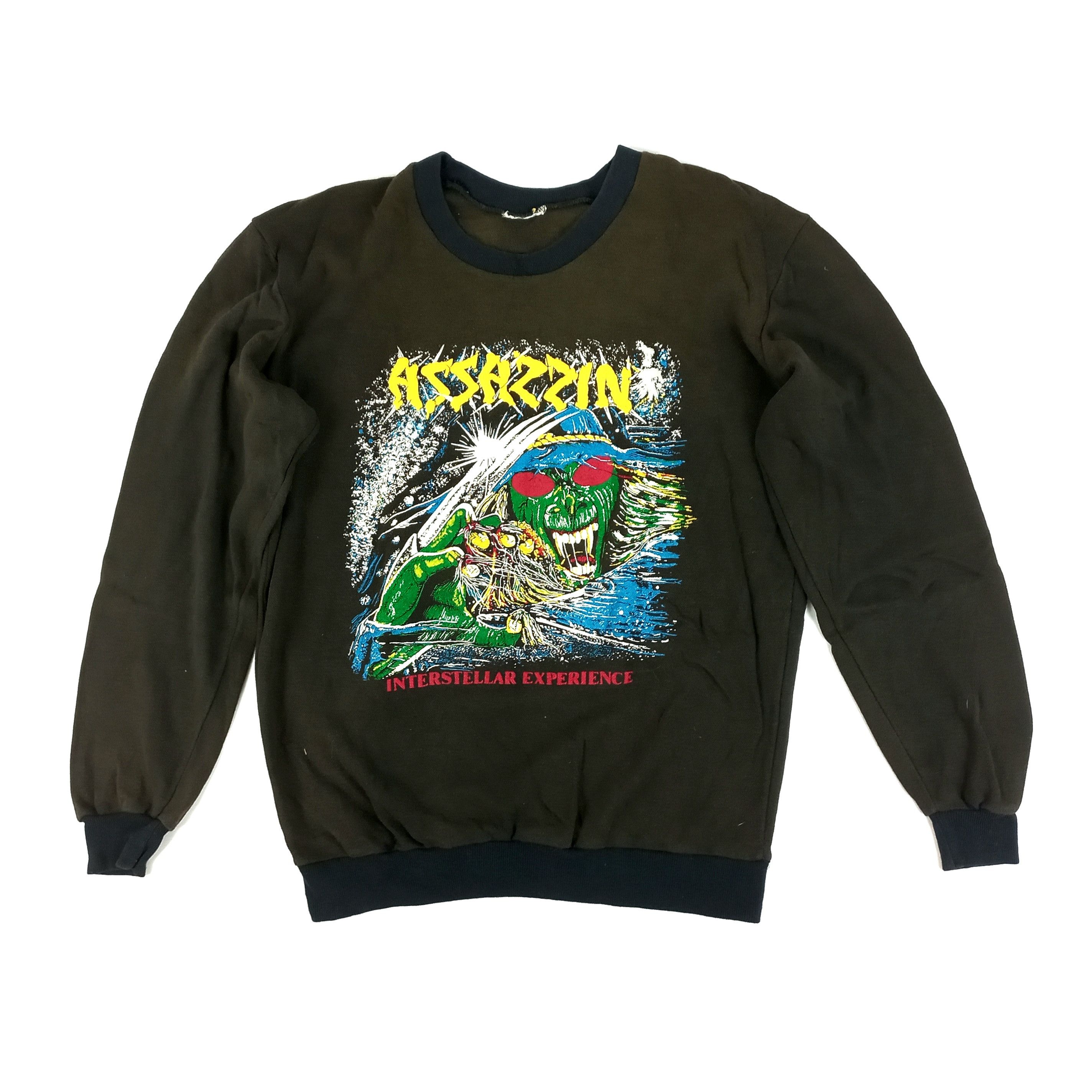 image of Band Tees x Vintage Assassin Band Vintage Sweatshirt 80's in Black, Men's (Size Medium)