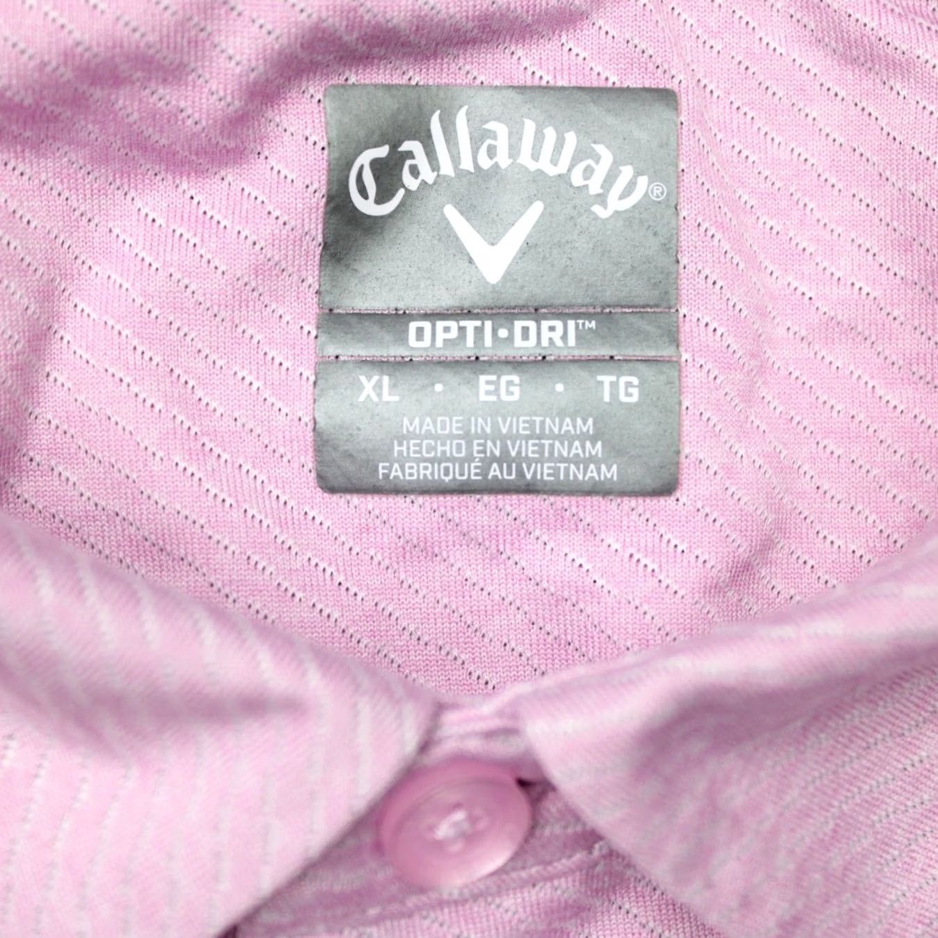 Callaway Callaway Polo Shirt Mens Large Pink Striped Golf Polyester Stretch Short Sleeve Size US L / EU 52-54 / 3 - 6 Thumbnail