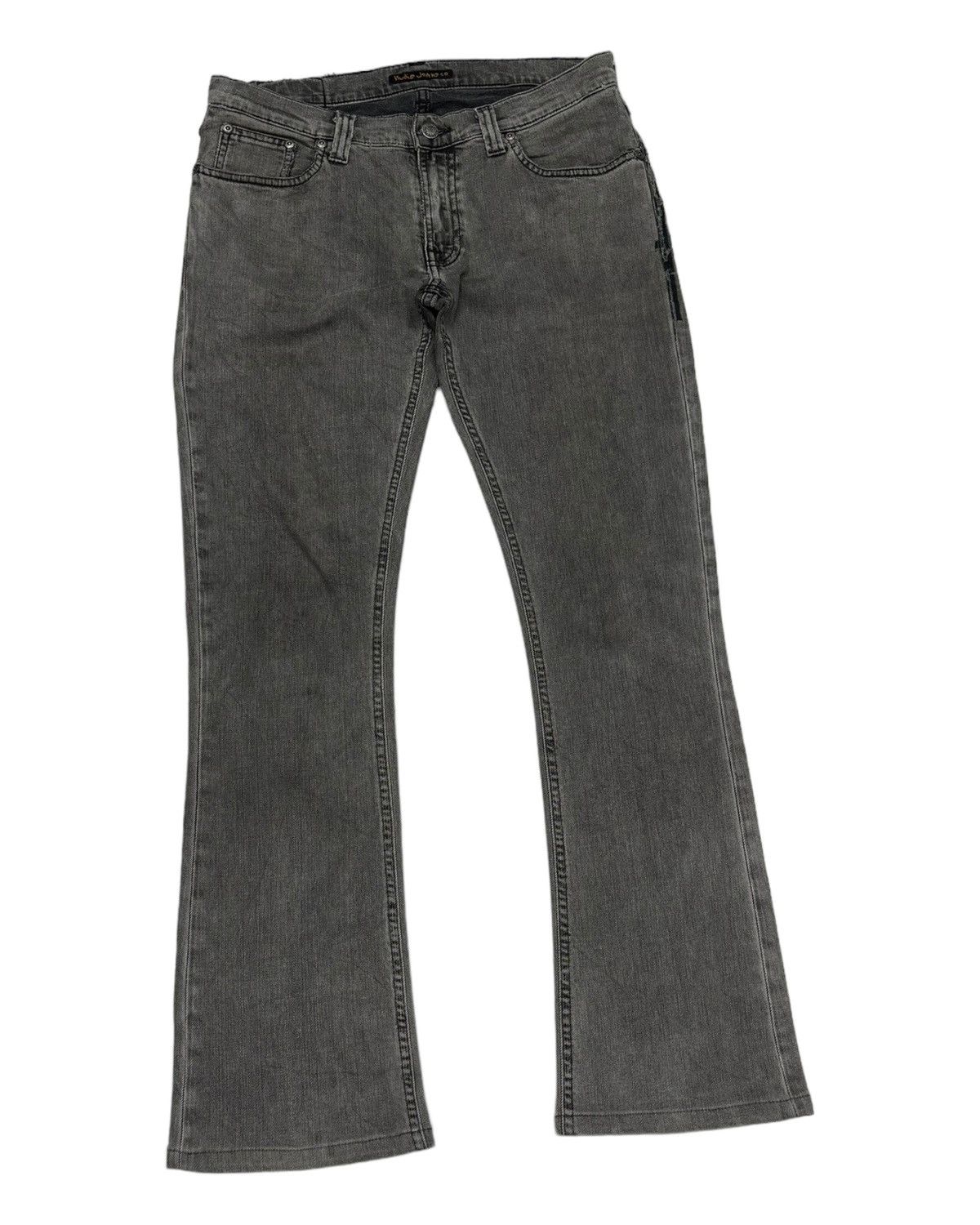Nudie Jeans NUDIE JEANS BOOTCUT FOGGY BLACK FLARE DENIM Size 32" / US 10 / IT 46 - 3 Thumbnail
