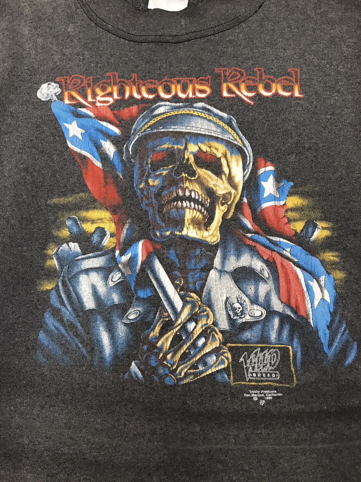 Vintage vintage faded righteous rebel sweatshirt Size US L / EU 52-54 / 3 - 2 Thumbnail