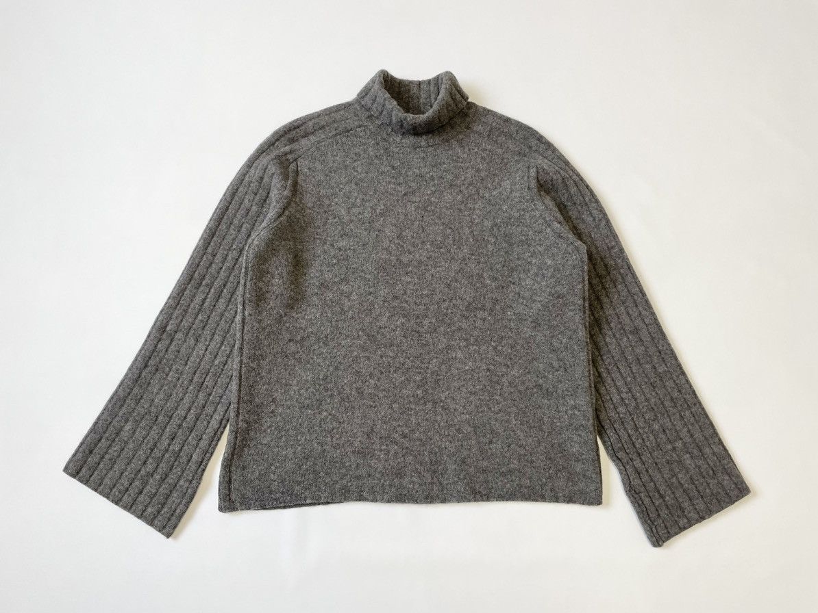 Dries Van Noten Boxy Fit Felted Gray Wool Sweater Size US M / EU 48-50 / 2 - 2 Thumbnail