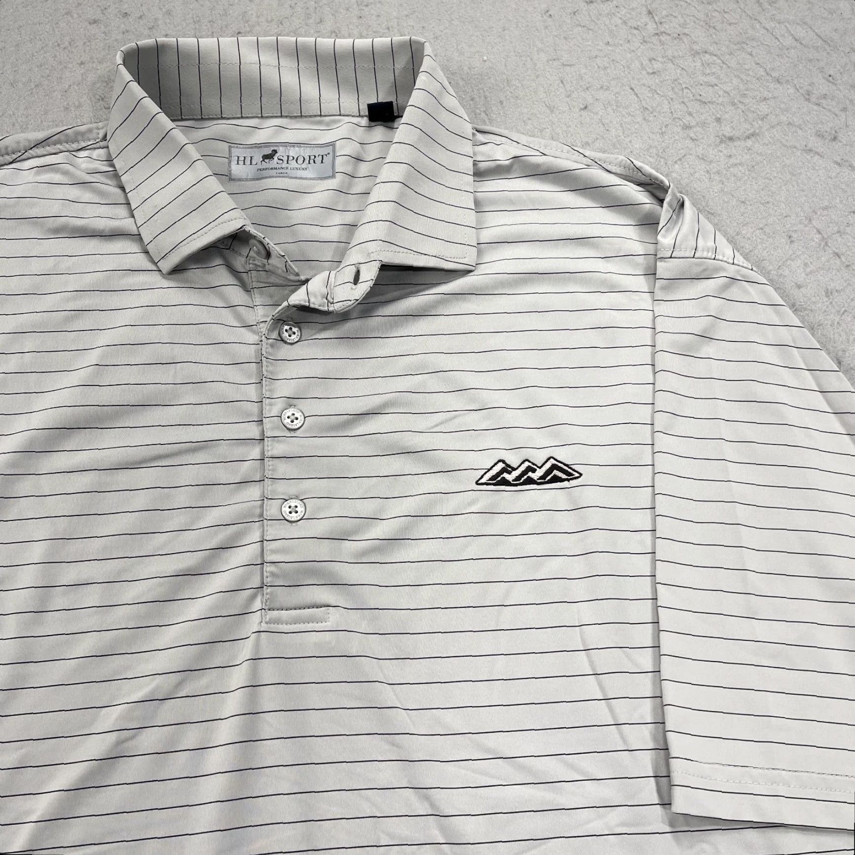 Vintage Desert Mountain Golf Polo Shirt Mens Large Gray Horn Legend Stretch Performance Size US L / EU 52-54 / 3 - 2 Thumbnail