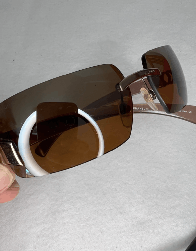 Chanel Chanel Sunglasses 4048 Rhinestone CC 4017 Rimless Vintage Size ONE SIZE - 6 Thumbnail