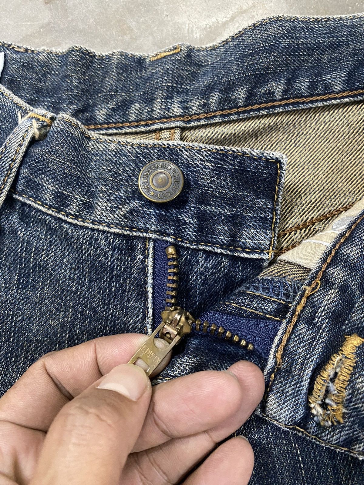 Edwin × Hysteric Glamour × Tornado Mart Made in Japan Vintage Edwin 405 Rusty Jeans @263 Size US 29 - 5 Thumbnail