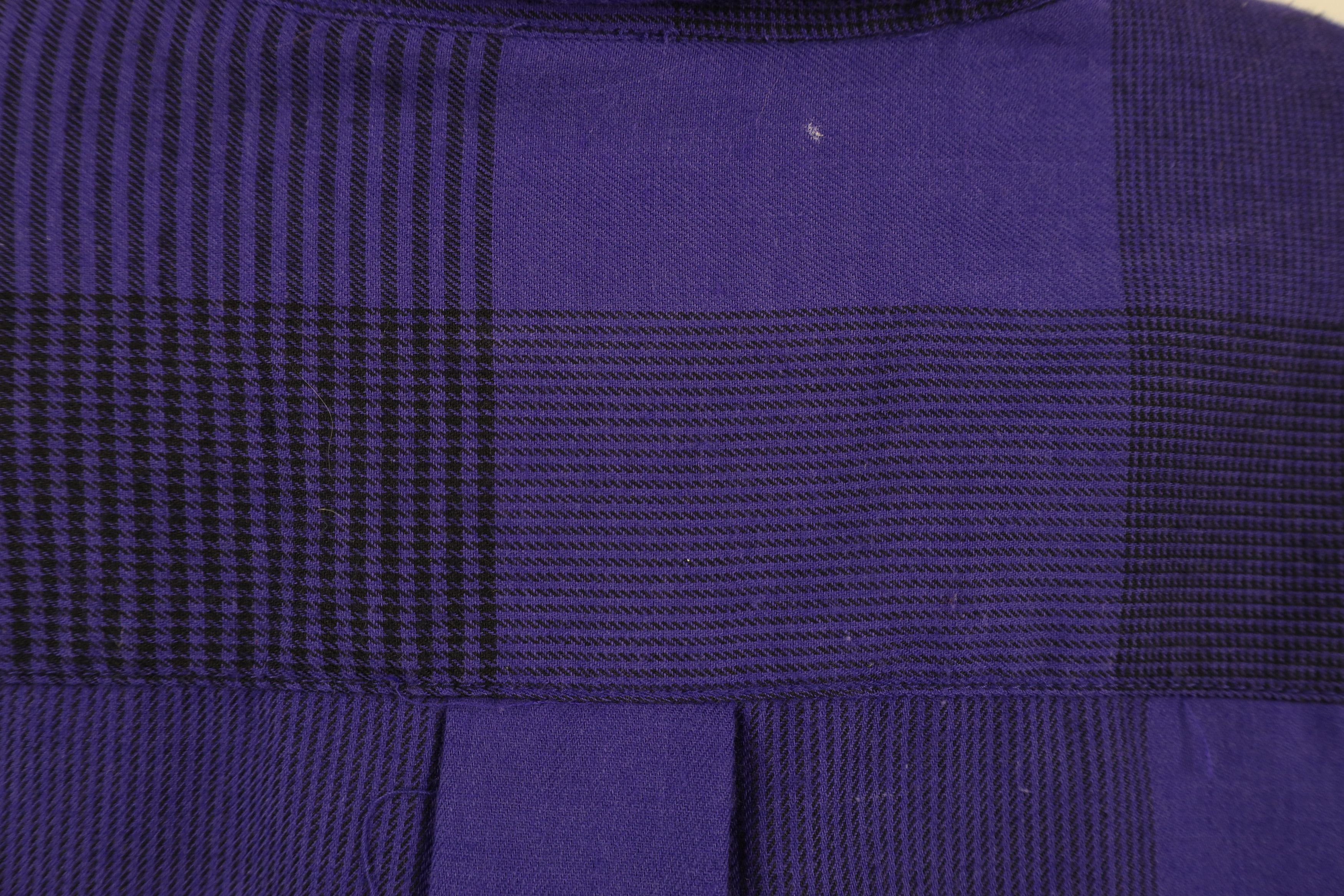 Vintage Vintage 90s Streetwear Flannel Button Down Shirt Purple Size US XL / EU 56 / 4 - 12 Thumbnail