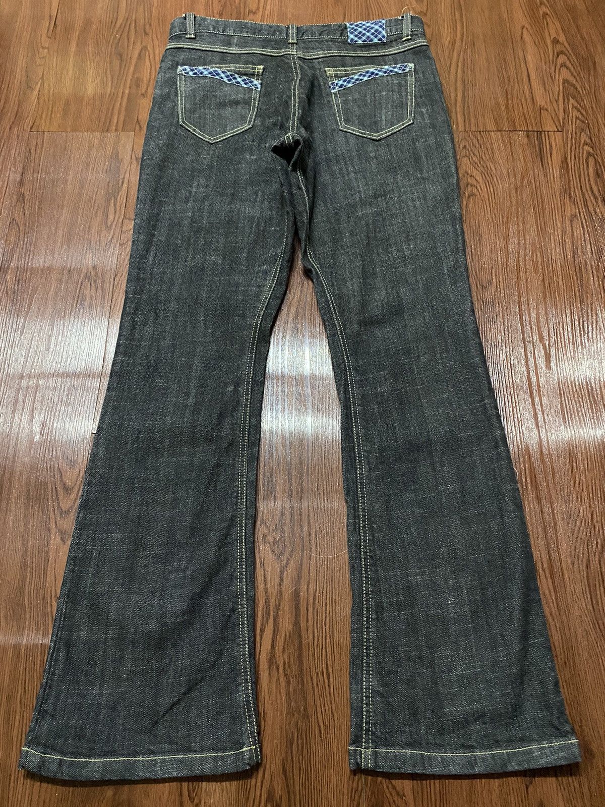 Japanese Brand Vintage Japanese Brands Flare Black Denim Style Jeans Size US 31 - 2 Thumbnail