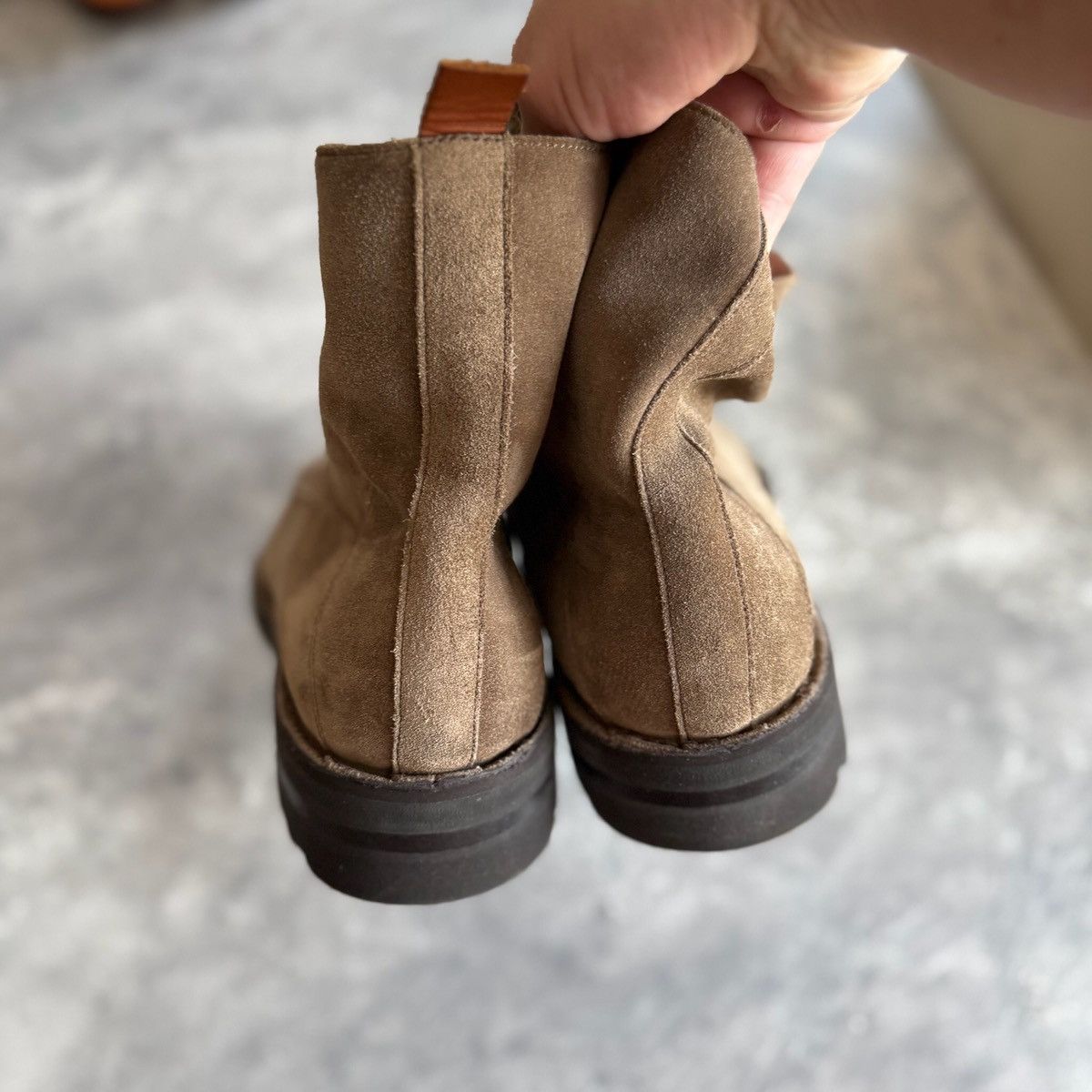 Designer × Vintage Italian Handmade Suede Chukka Boots Size US 11.5 / EU 44-45 - 5 Thumbnail