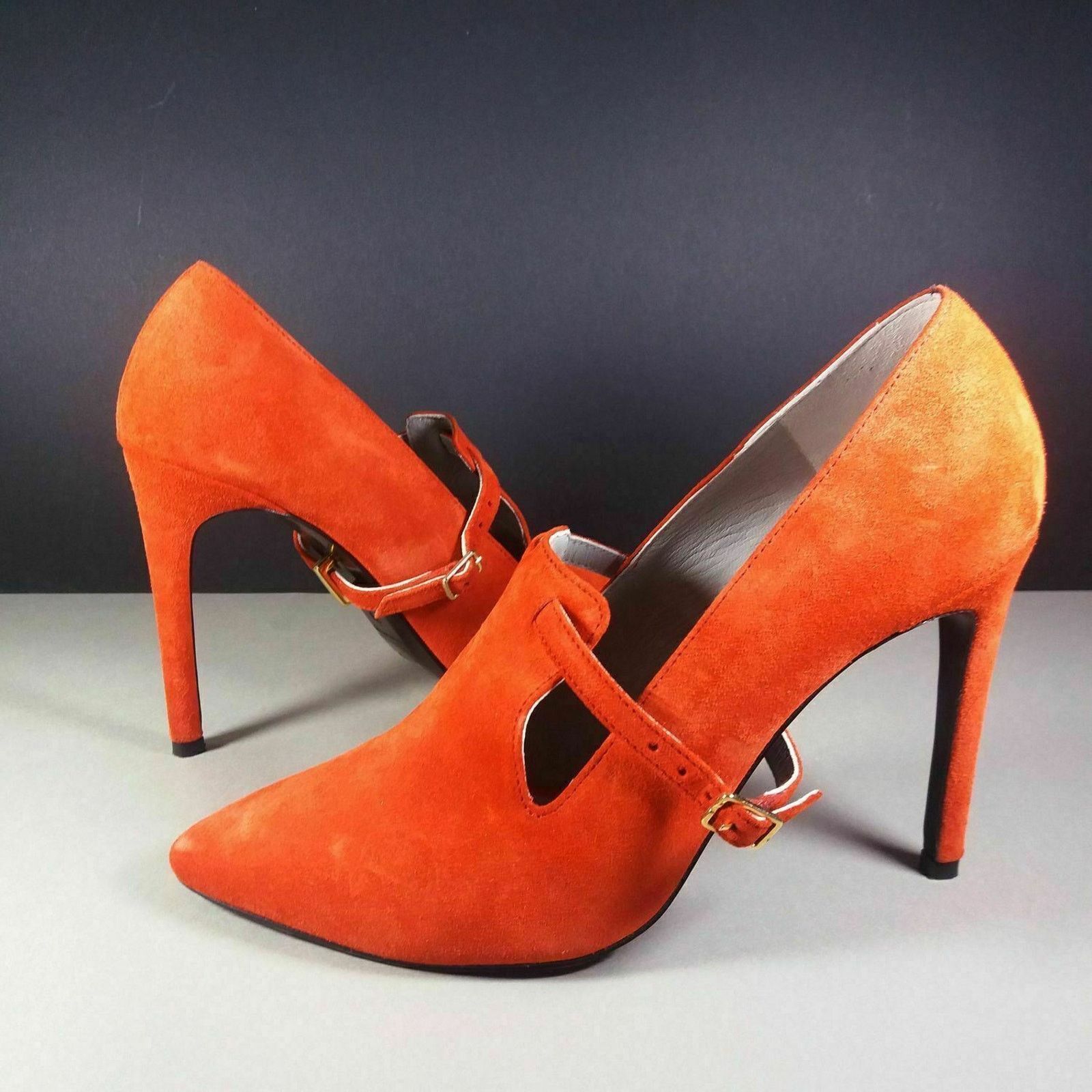 Preen by Thornton Bregrazzi PREEN Thornton Bregazzi Coral Suede Nolan Pumps Size 39 Box Size US 9 / IT 39 - 3 Thumbnail