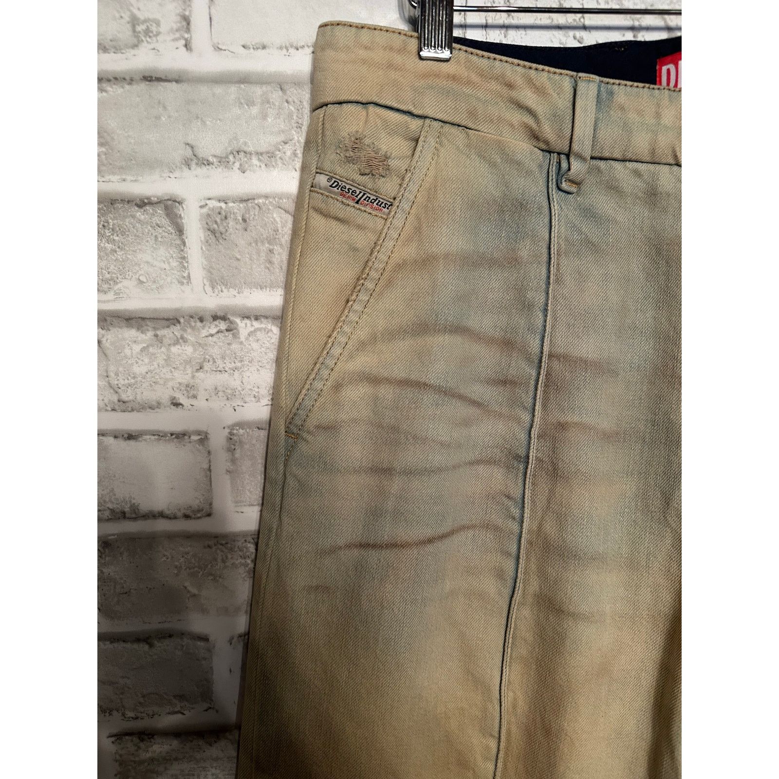 Diesel D-Chino-Work Straight Relaxed Jeans 0jgas size 29 Dusty Blue Size US 29 - 7 Thumbnail