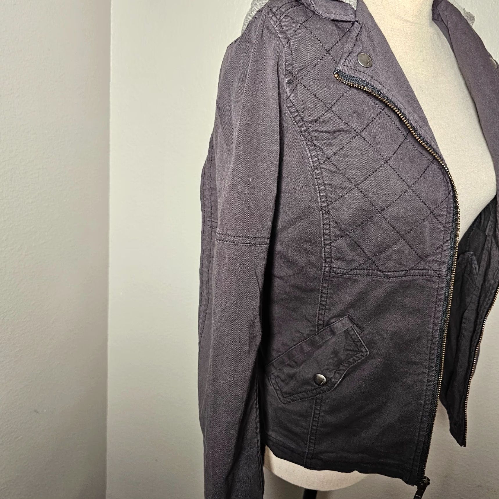 Express Express Women's Hoodie Jacket Casual Full Zip Lined Size S Gray Size S / US 4 / IT 40 - 5 Thumbnail