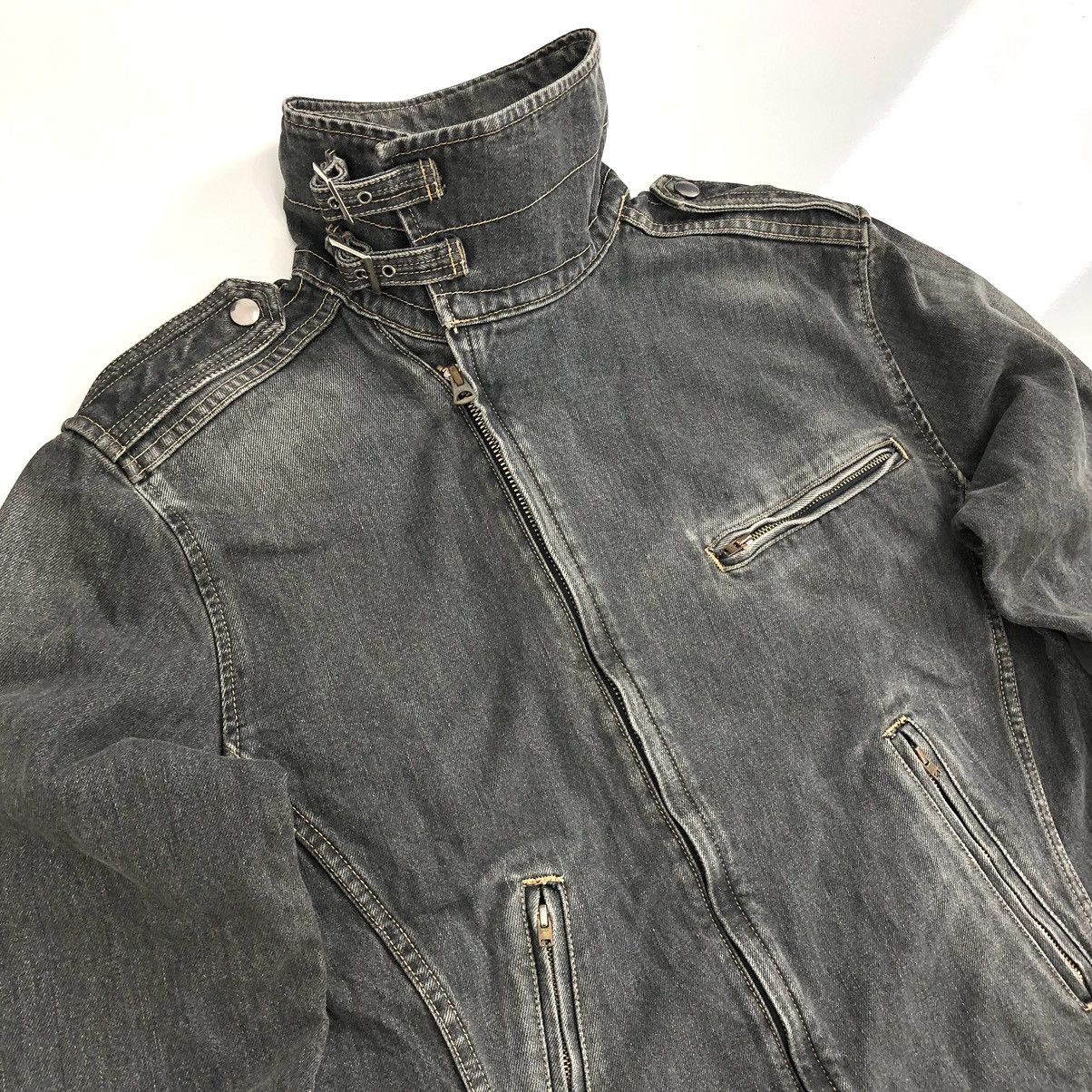 If Six Was Nine Vintage Japanese Brand Black Wash Biker Jacket Jeans Size US M / EU 48-50 / 2 - 9 Thumbnail