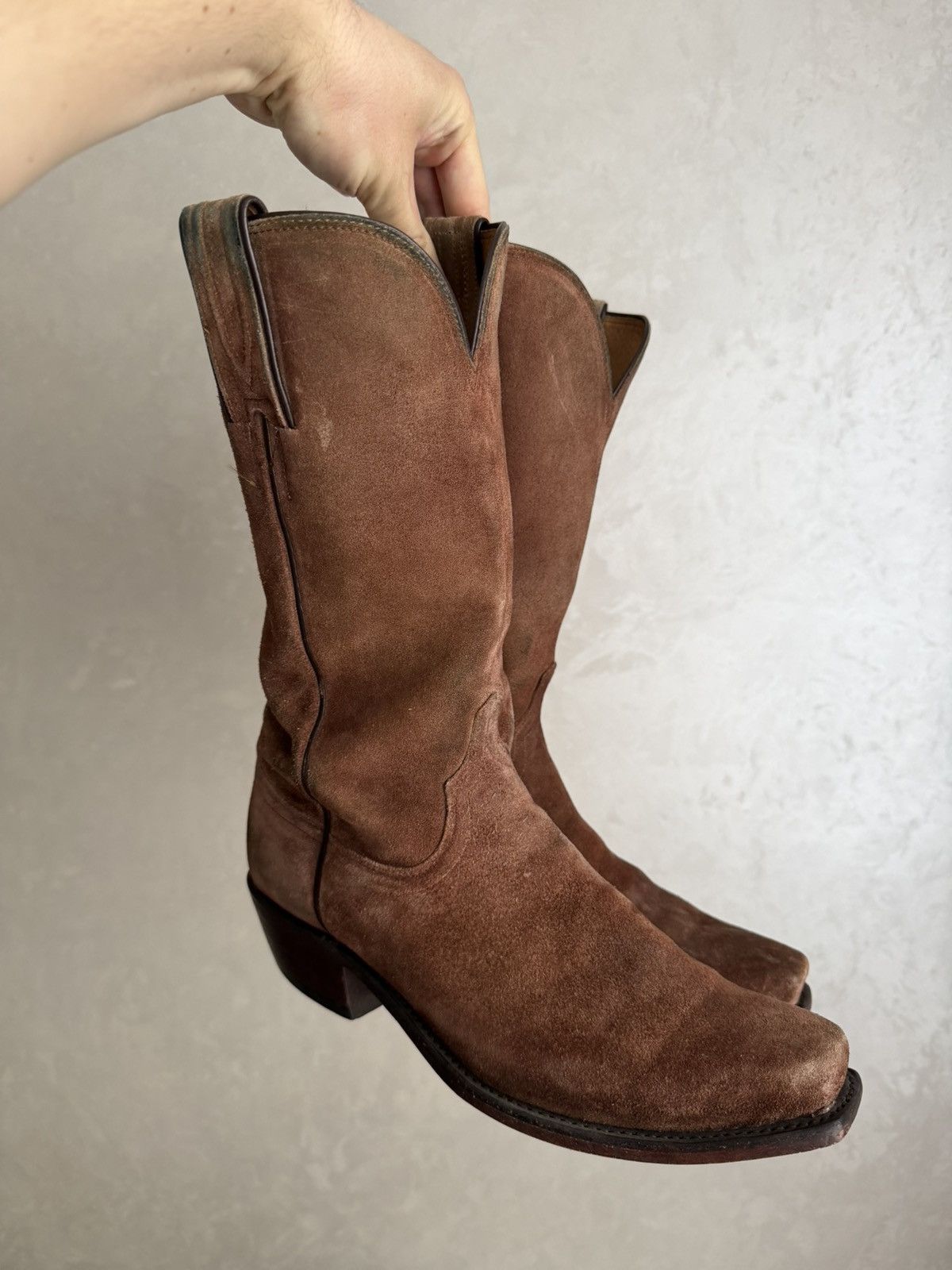 Lucchese Vintage Italian AS 98 Rick Owens Style Leather Cowboy Boots Size US 8 / EU 41 - 11 Thumbnail