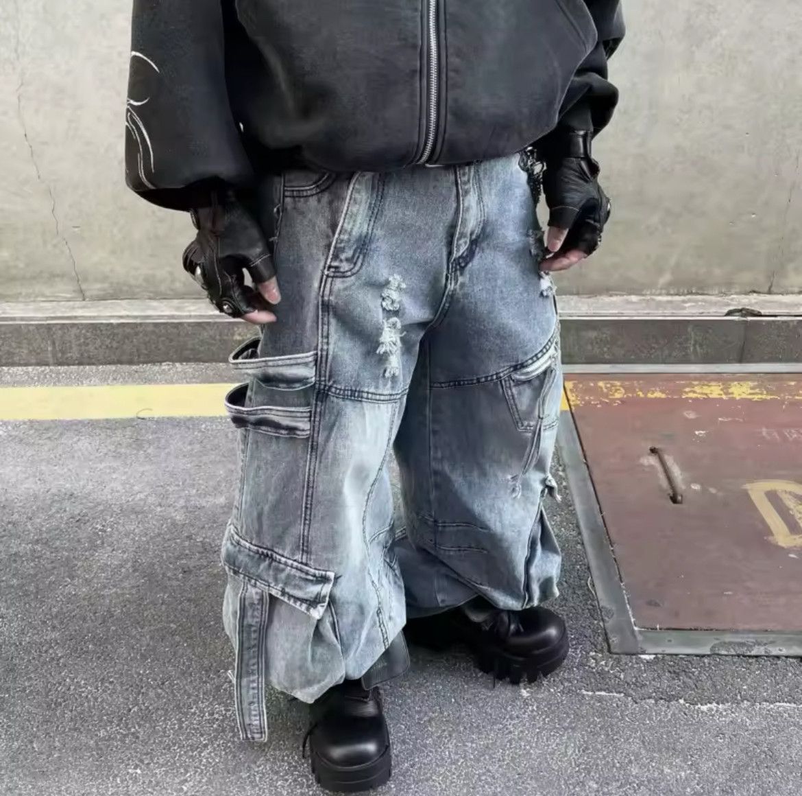 Japanese Brand × Vintage Men's straight trousers in street style Size US 29 - 4 Thumbnail
