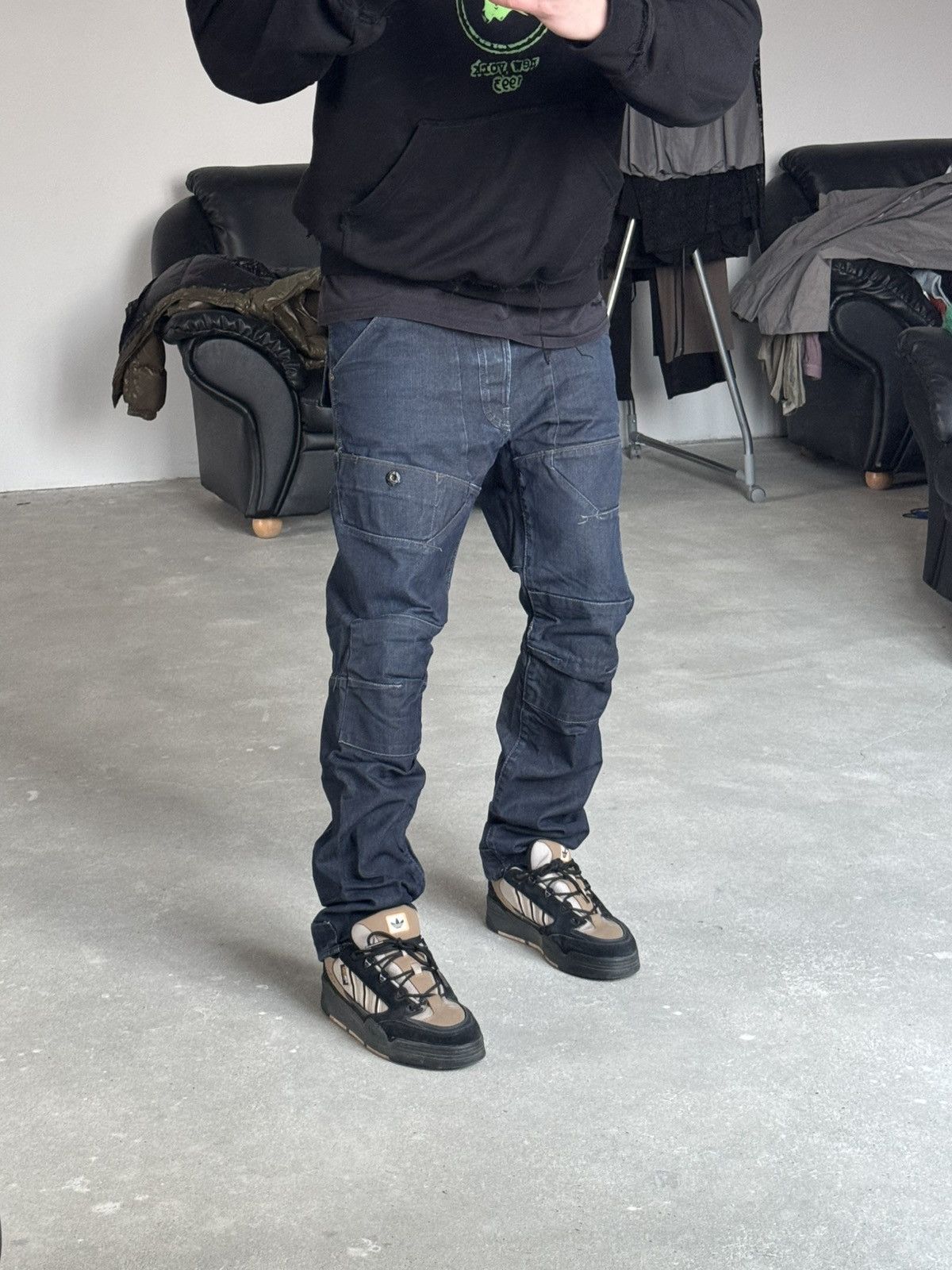 G-Star × If Six Was Nine × Vintage Vintage G Star Raw Waxed Jeans 33/01 Size US 34 / EU 50 - 4 Thumbnail