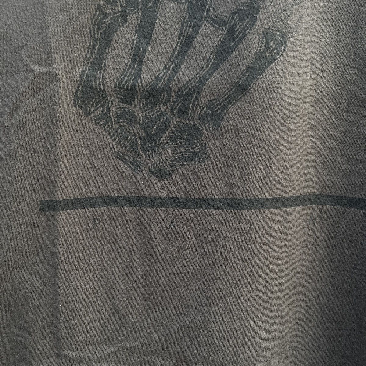 Number (N)ine Number Nine PAIN FUCK Skeleton Faded Gray Tees Size US M / EU 48-50 / 2 - 5 Thumbnail